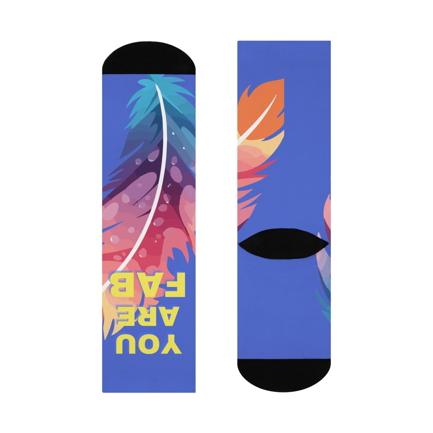Vibrant Motivational Crew Socks - Perfect for Self-Care, Gifts, Everyday Wear, and Fun Outfits, You Are Fab Socks