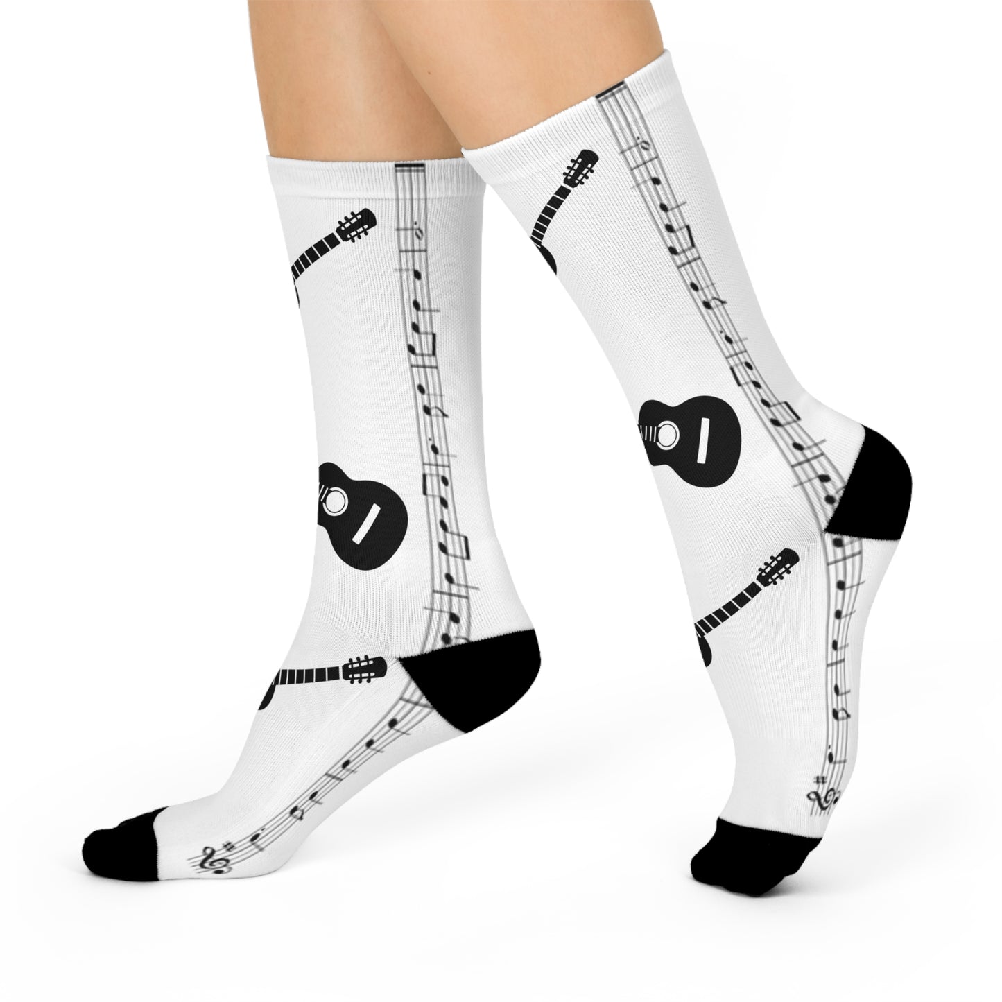 Stylish Guitar Crew Socks | Perfect for Musicians, Music Lovers, Gifts, Cozy Homewear, Holiday Celebrations