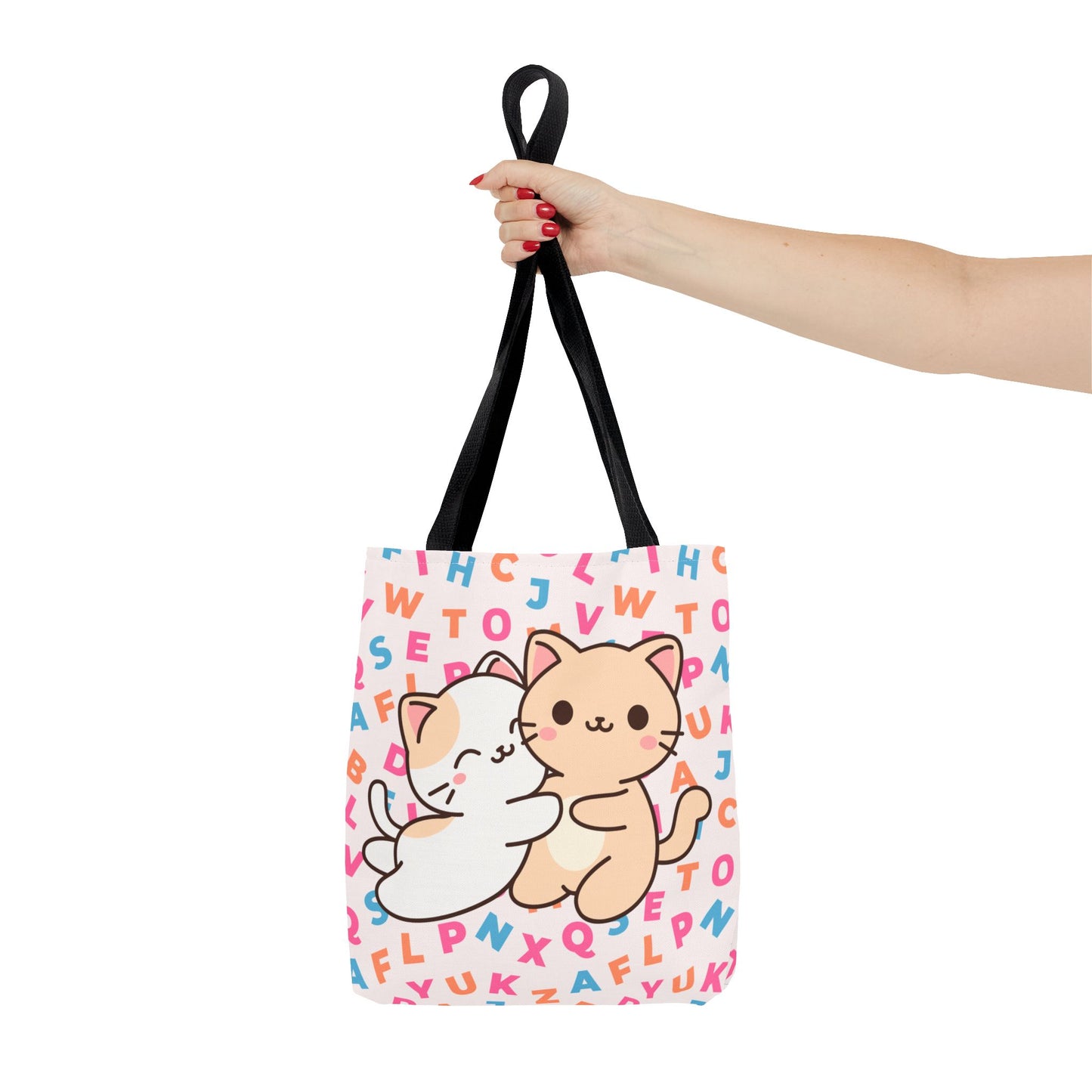Cute Cat Tote Bag with Playful Design, Perfect for Cat Lovers, Eco-Friendly Shopping Bag, Gift for Birthdays, Everyday Use, Kawaii Style