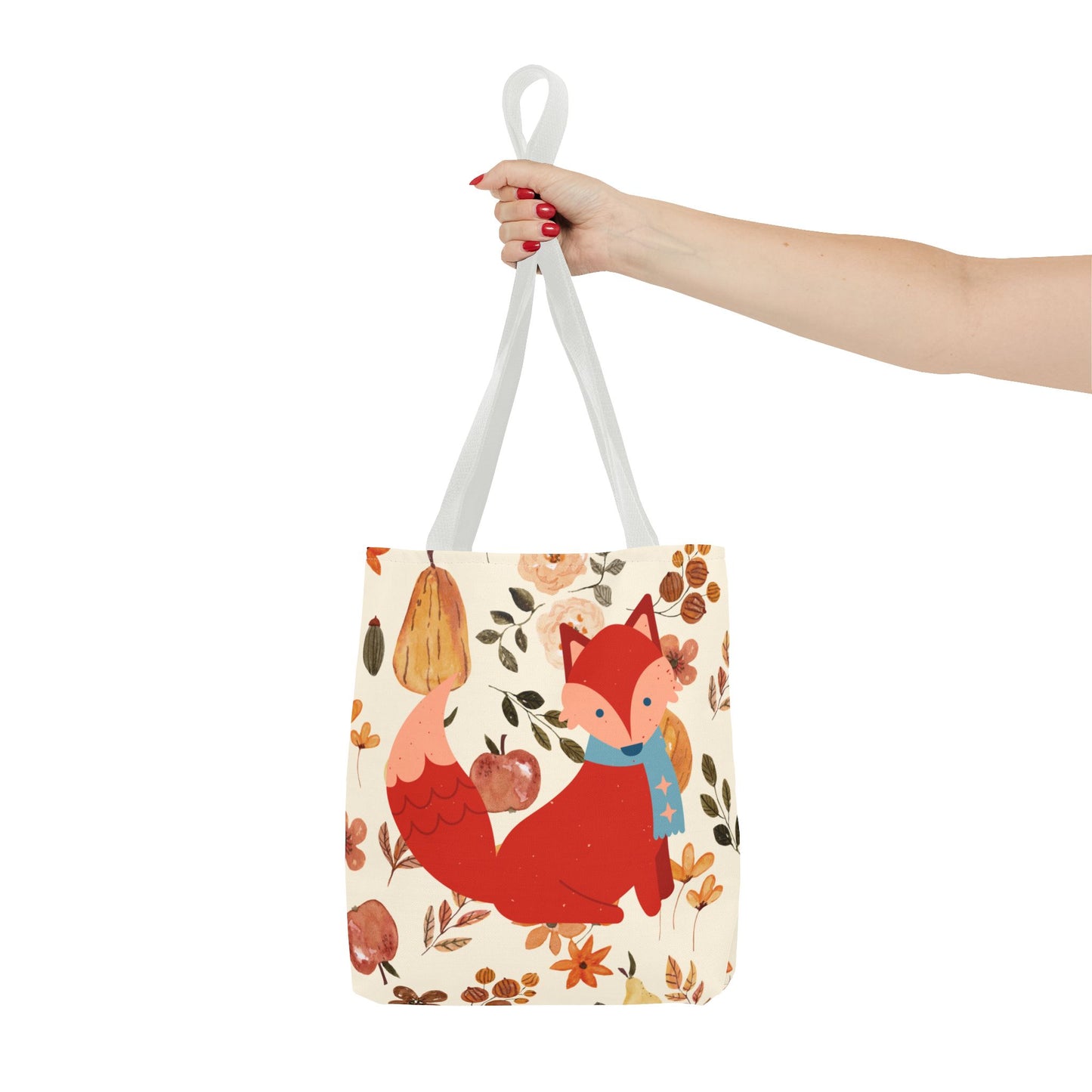 Autumn Fox Tote Bag, Fall Inspired, Eco-Friendly Shopping Bag, Perfect for Gifts, Floral Design, Seasonal Style, Cute Tote