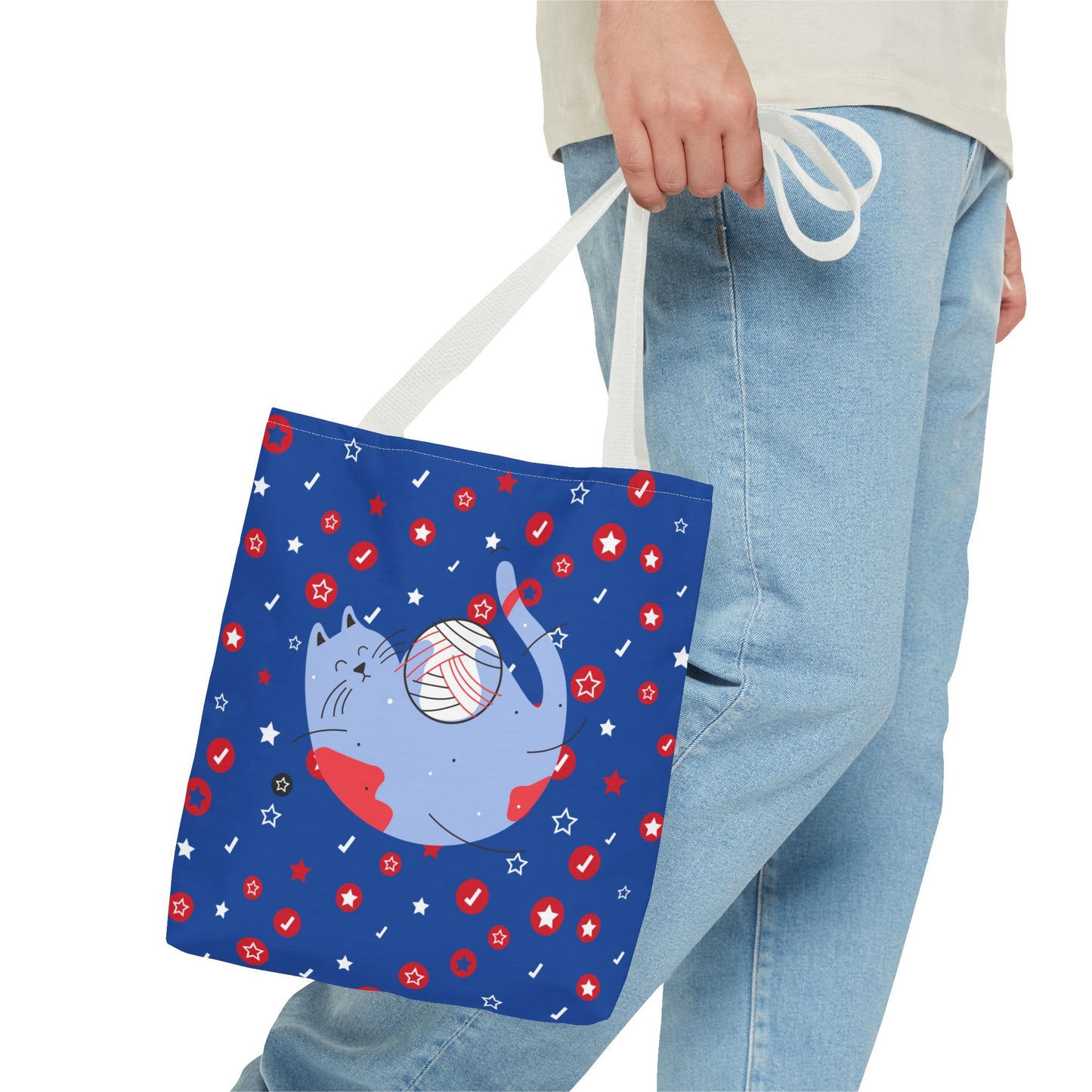 Playful Cat Lover Tote Bag - Cute Pet Accessories, Gift for Cat Owners, Eco-Friendly Bag for Walks, Pet Supplies