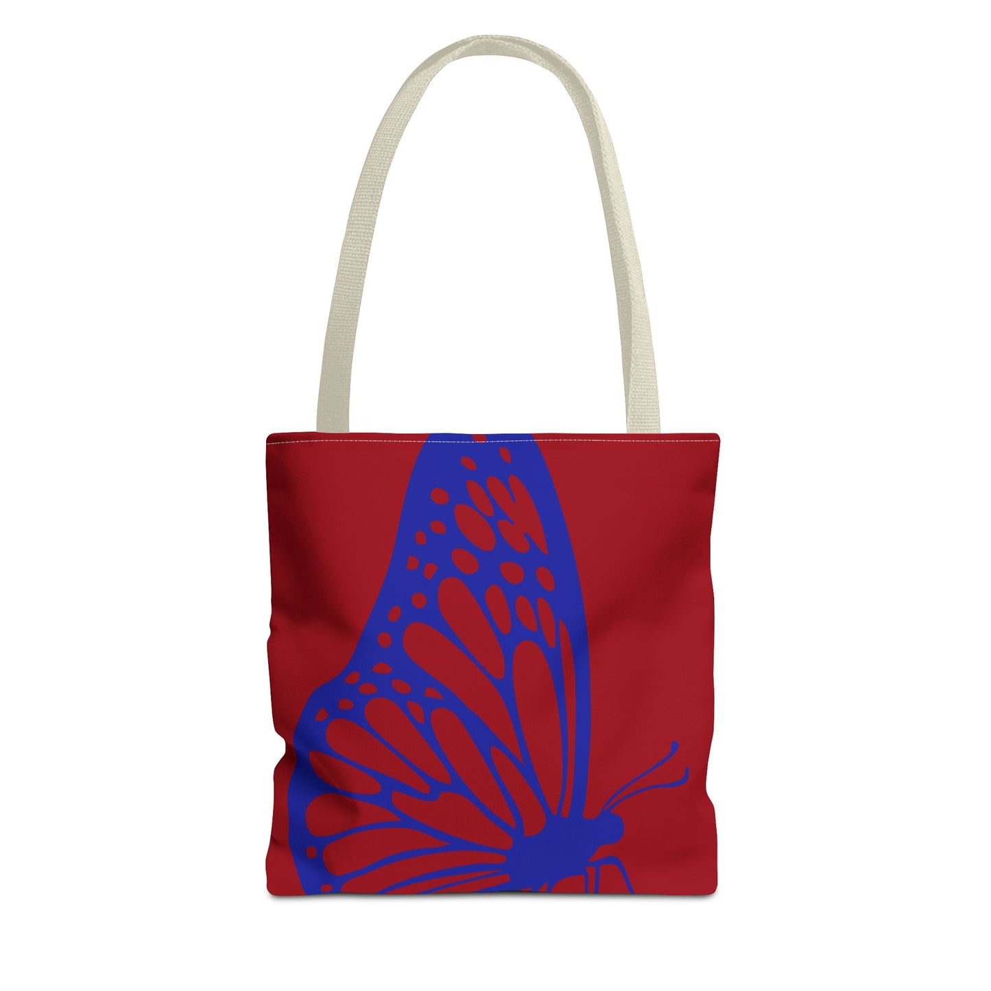 Red Butterfly Tote Bag, Boho Chic Shopper Tote, Eco Friendly Reusable Bag, Gift for Nature Lovers, Summer Accessory