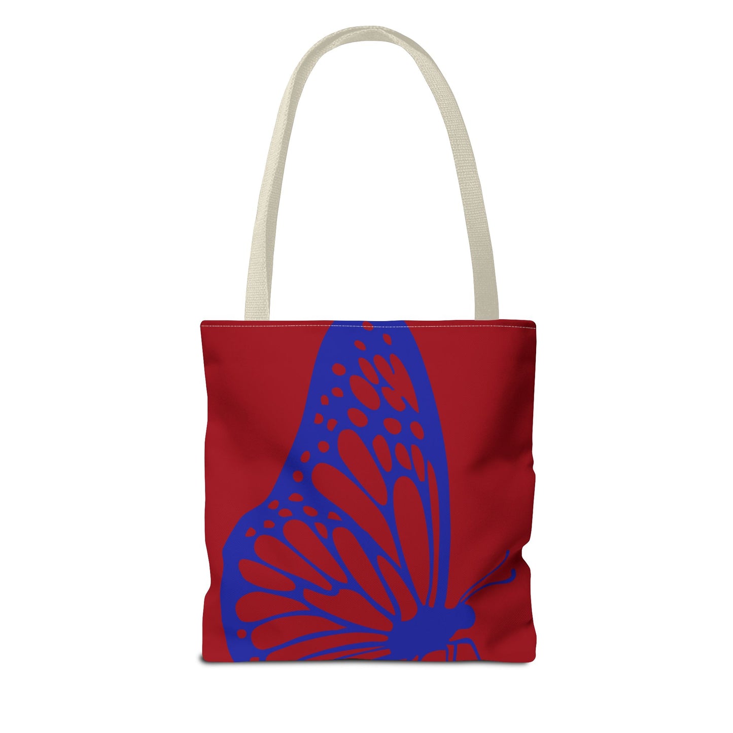 Red Butterfly Tote Bag, Boho Chic Shopper Tote, Eco Friendly Reusable Bag, Gift for Nature Lovers, Summer Accessory