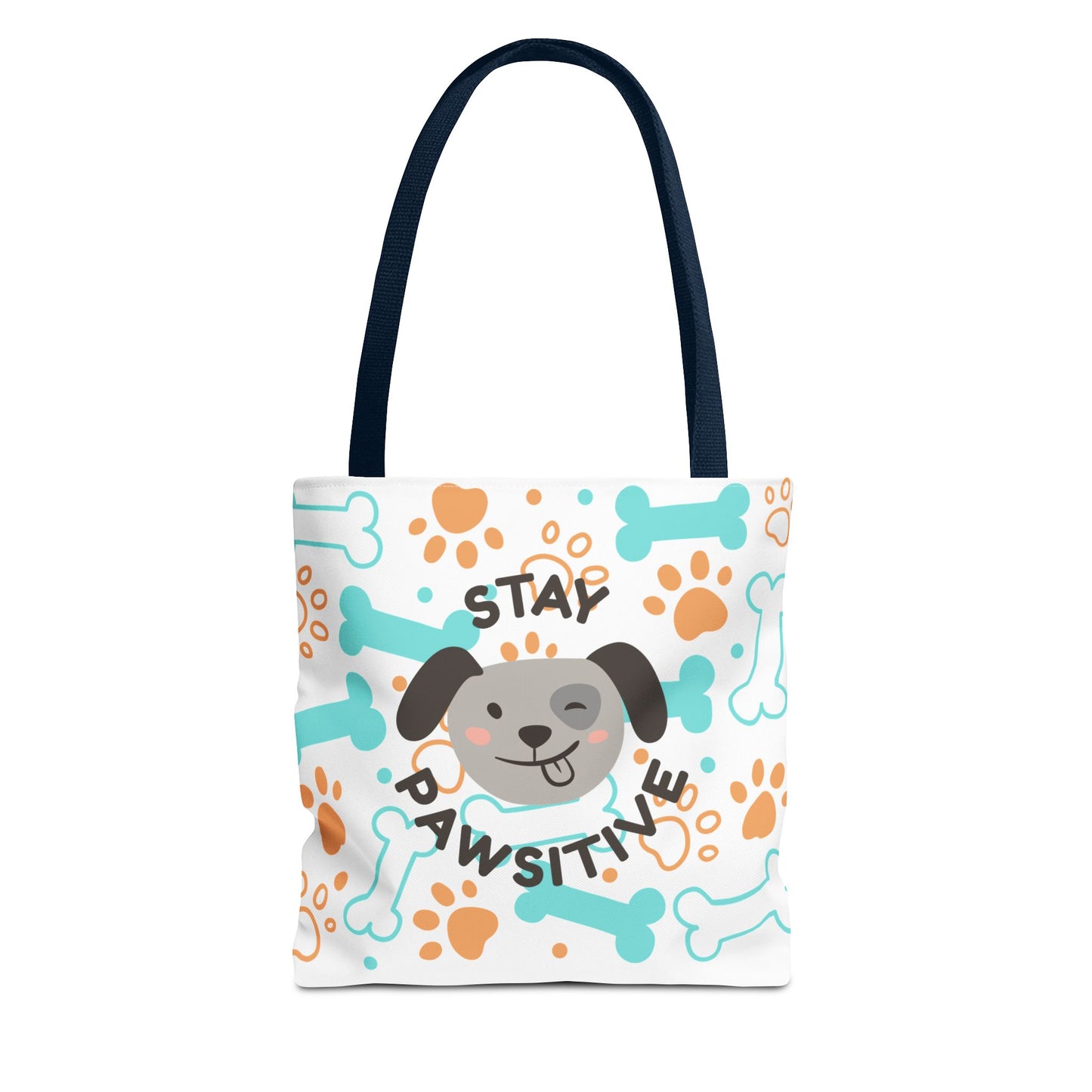 Stay Pawsitive Dog Lover Tote Bag - Cute Pet Accessories, Gift for Dog Owners, Eco-Friendly Bag for Walks, Dog Parks, Pet Supplies