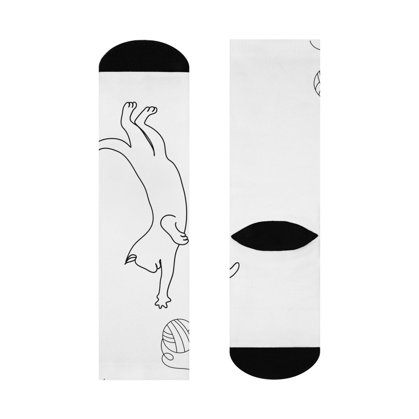 Cat Lover's Cushioned Crew Socks | Cozy Cat Socks, Gifts for Cat Owners, Fun Pet-Themed Socks, Cute Animal Apparel, Unique Gift for cat lovers