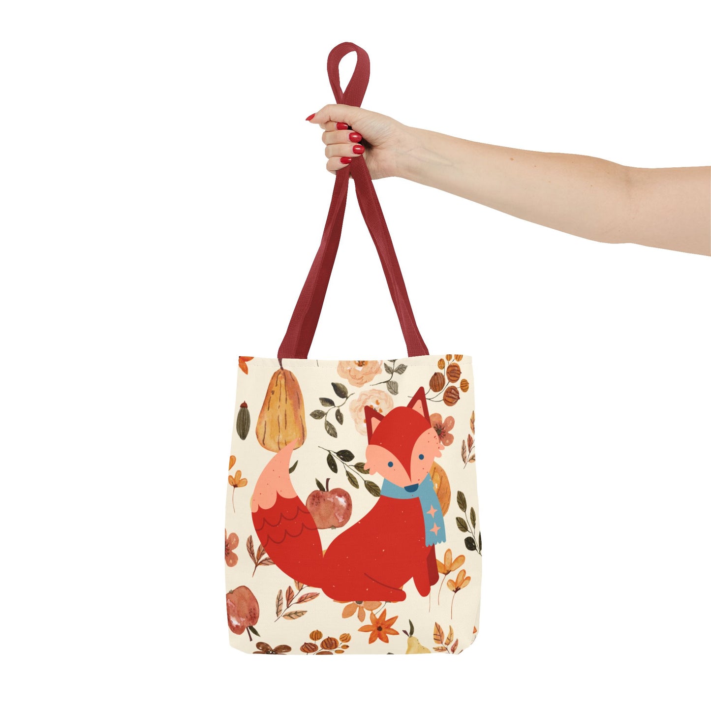 Autumn Fox Tote Bag, Fall Inspired, Eco-Friendly Shopping Bag, Perfect for Gifts, Floral Design, Seasonal Style, Cute Tote