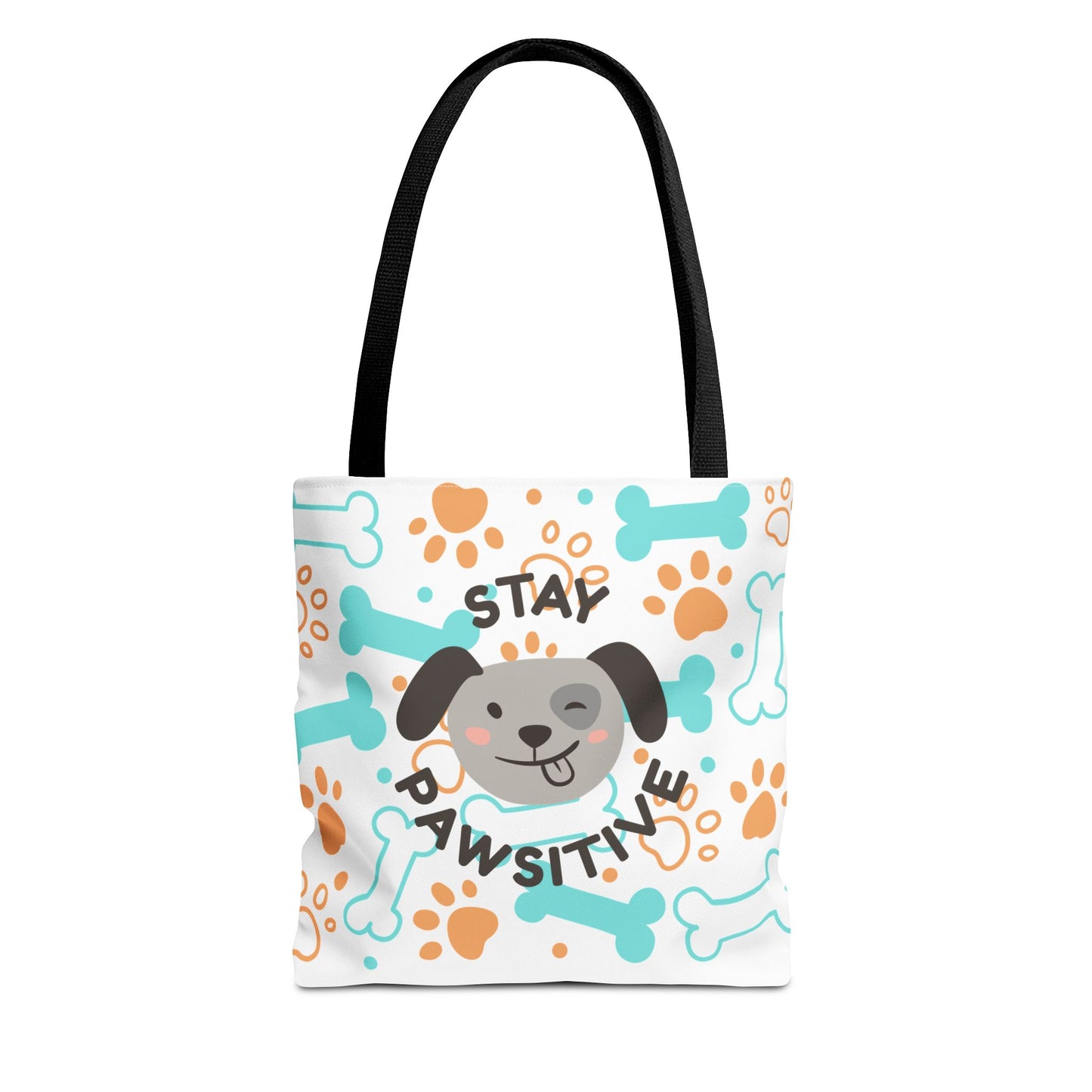 Stay Pawsitive Dog Lover Tote Bag - Cute Pet Accessories, Gift for Dog Owners, Eco-Friendly Bag for Walks, Dog Parks, Pet Supplies