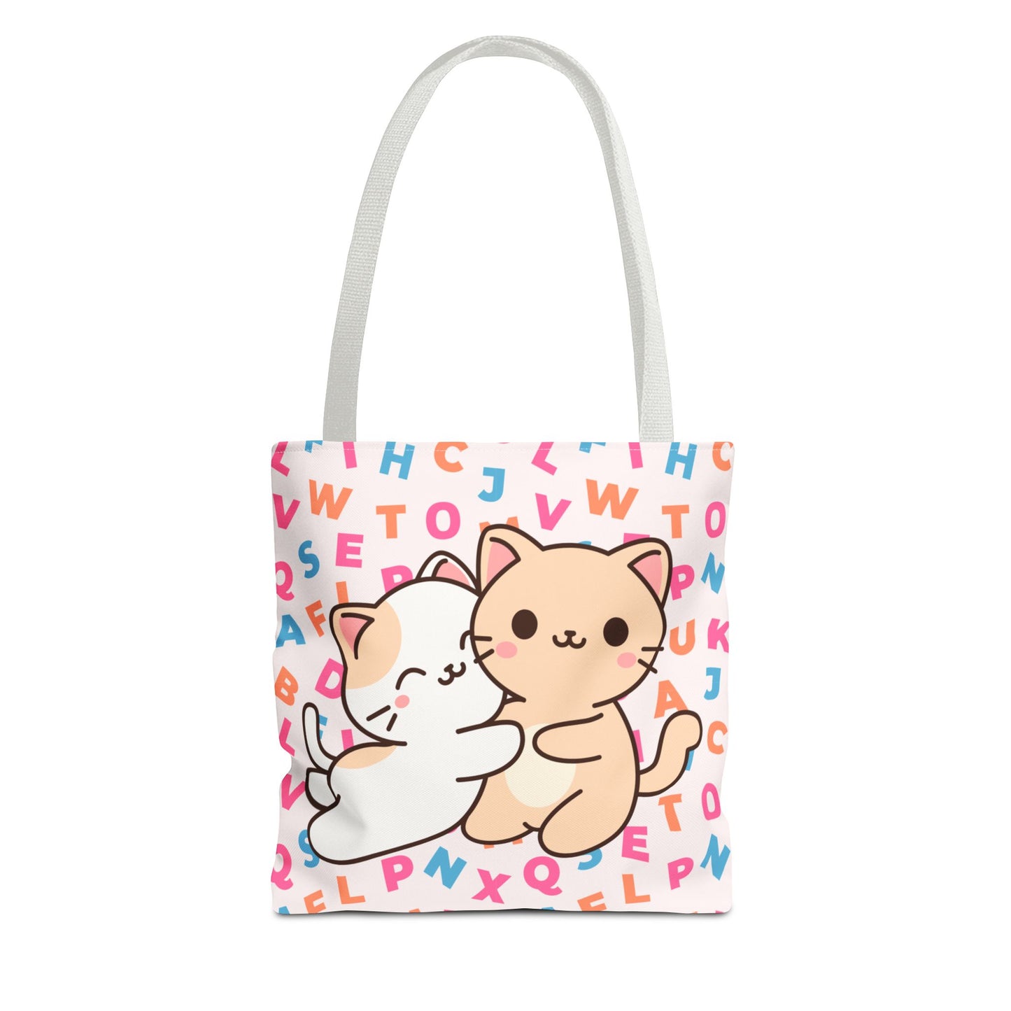 Cute Cat Tote Bag with Playful Design, Perfect for Cat Lovers, Eco-Friendly Shopping Bag, Gift for Birthdays, Everyday Use, Kawaii Style
