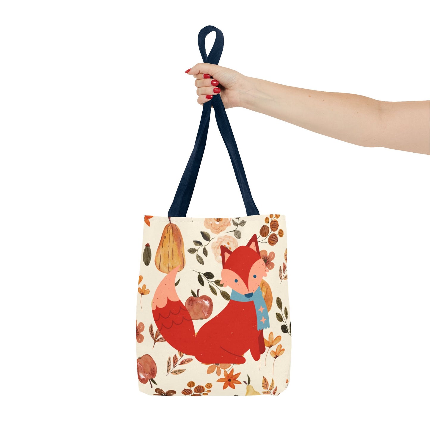 Autumn Fox Tote Bag, Fall Inspired, Eco-Friendly Shopping Bag, Perfect for Gifts, Floral Design, Seasonal Style, Cute Tote