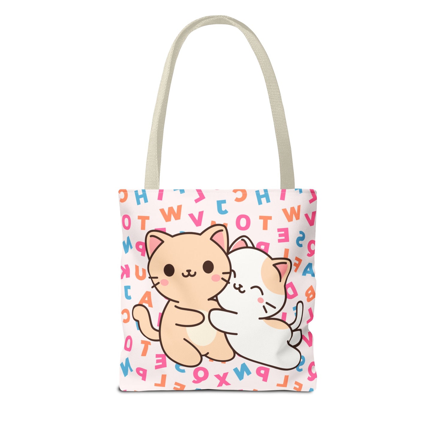 Cute Cat Tote Bag with Playful Design, Perfect for Cat Lovers, Eco-Friendly Shopping Bag, Gift for Birthdays, Everyday Use, Kawaii Style