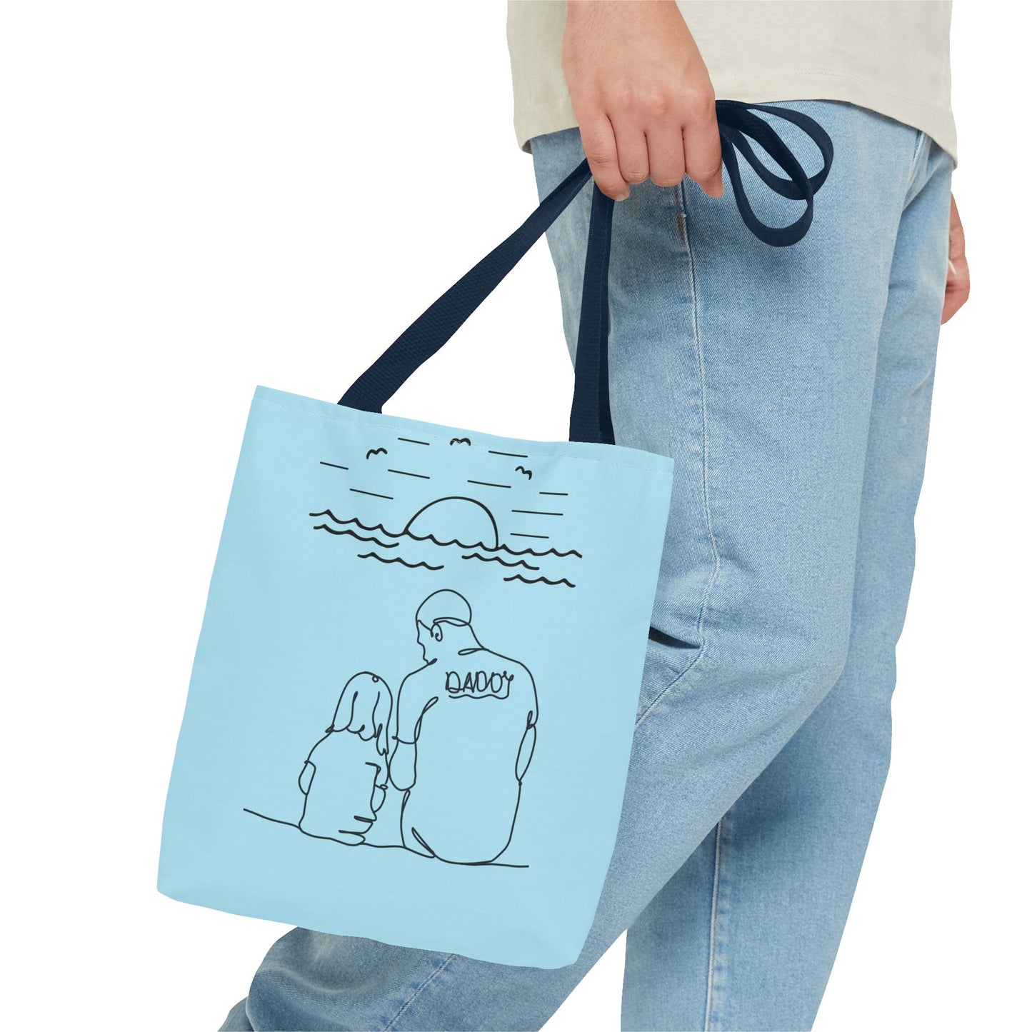 Daddy and Me Tote Bag, Family Bonding Bag, Beach Tote, Gift for Dad and Child, Summer Day Bag