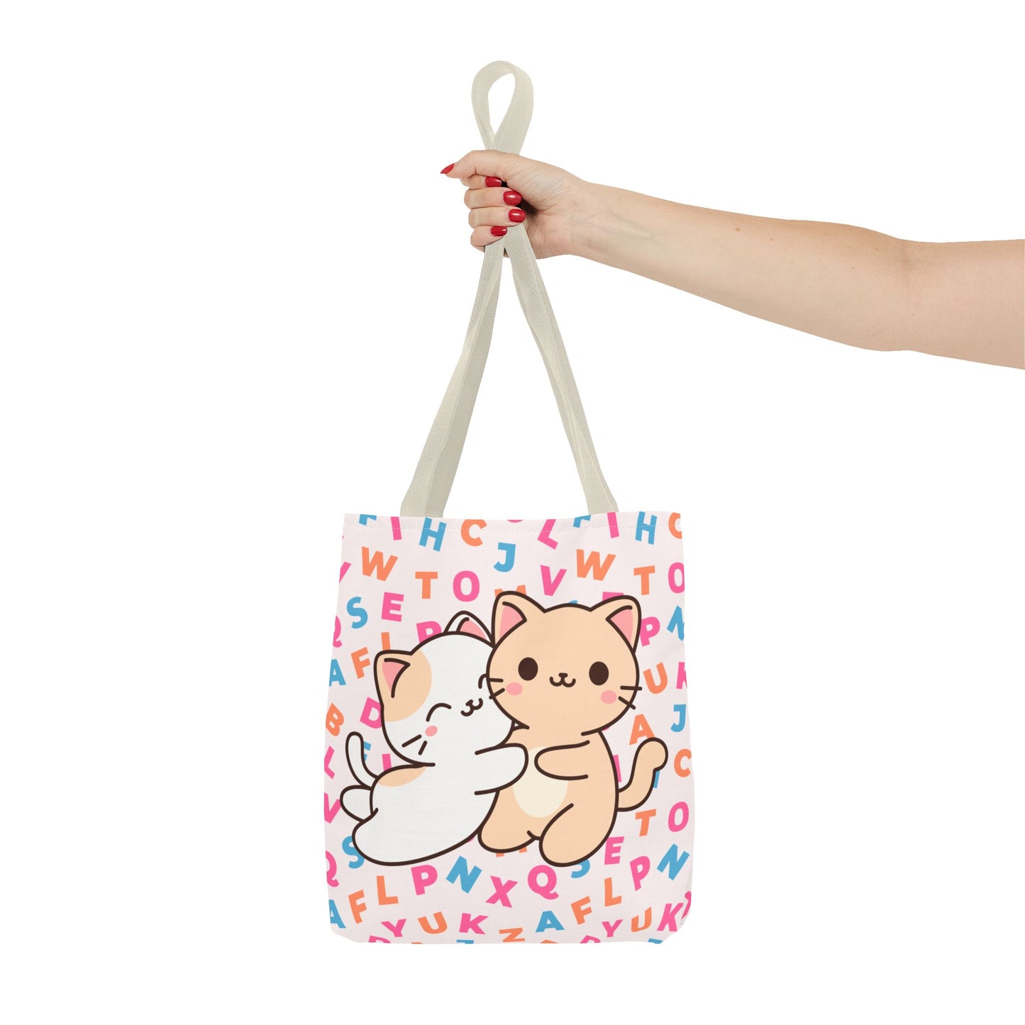 Cute Cat Tote Bag with Playful Design, Perfect for Cat Lovers, Eco-Friendly Shopping Bag, Gift for Birthdays, Everyday Use, Kawaii Style