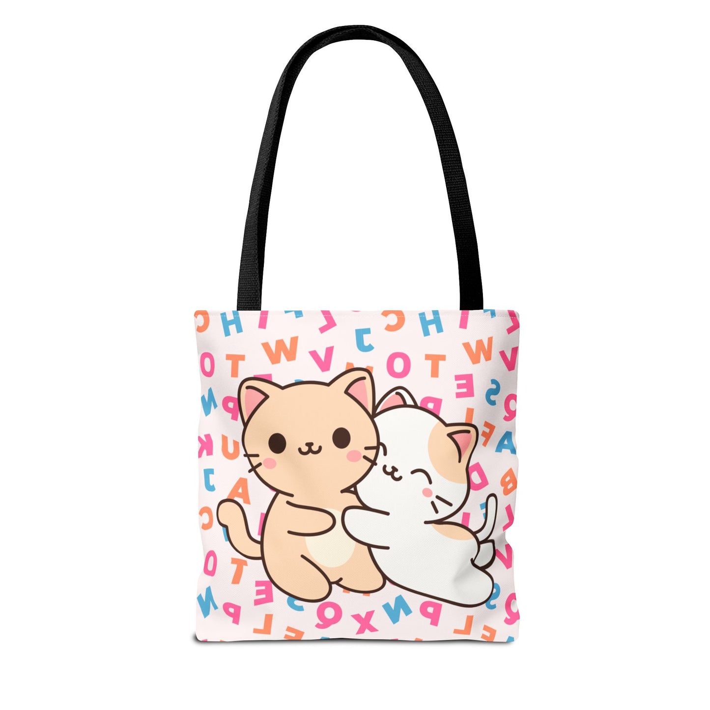 Cute Cat Tote Bag with Playful Design, Perfect for Cat Lovers, Eco-Friendly Shopping Bag, Gift for Birthdays, Everyday Use, Kawaii Style