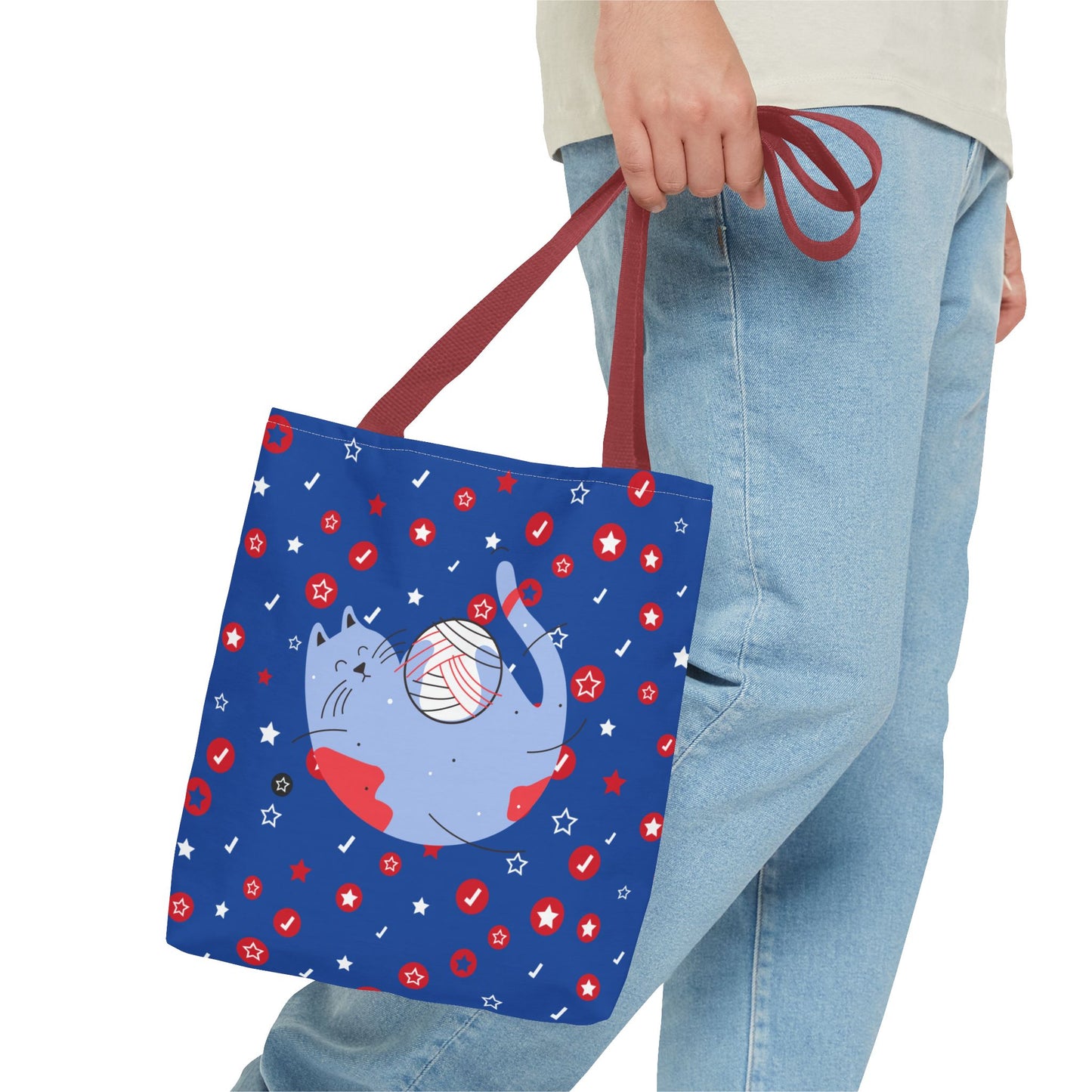 Playful Cat Lover Tote Bag - Cute Pet Accessories, Gift for Cat Owners, Eco-Friendly Bag for Walks, Pet Supplies