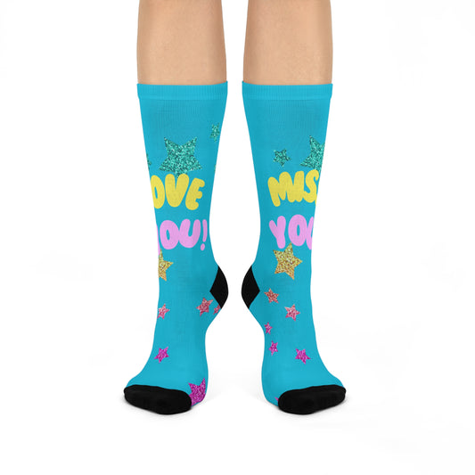 Colorful Message Socks | Fun Gift for Friends, Sock Lovers, Cozy Wear, Birthday Present, Cheerful Accessories