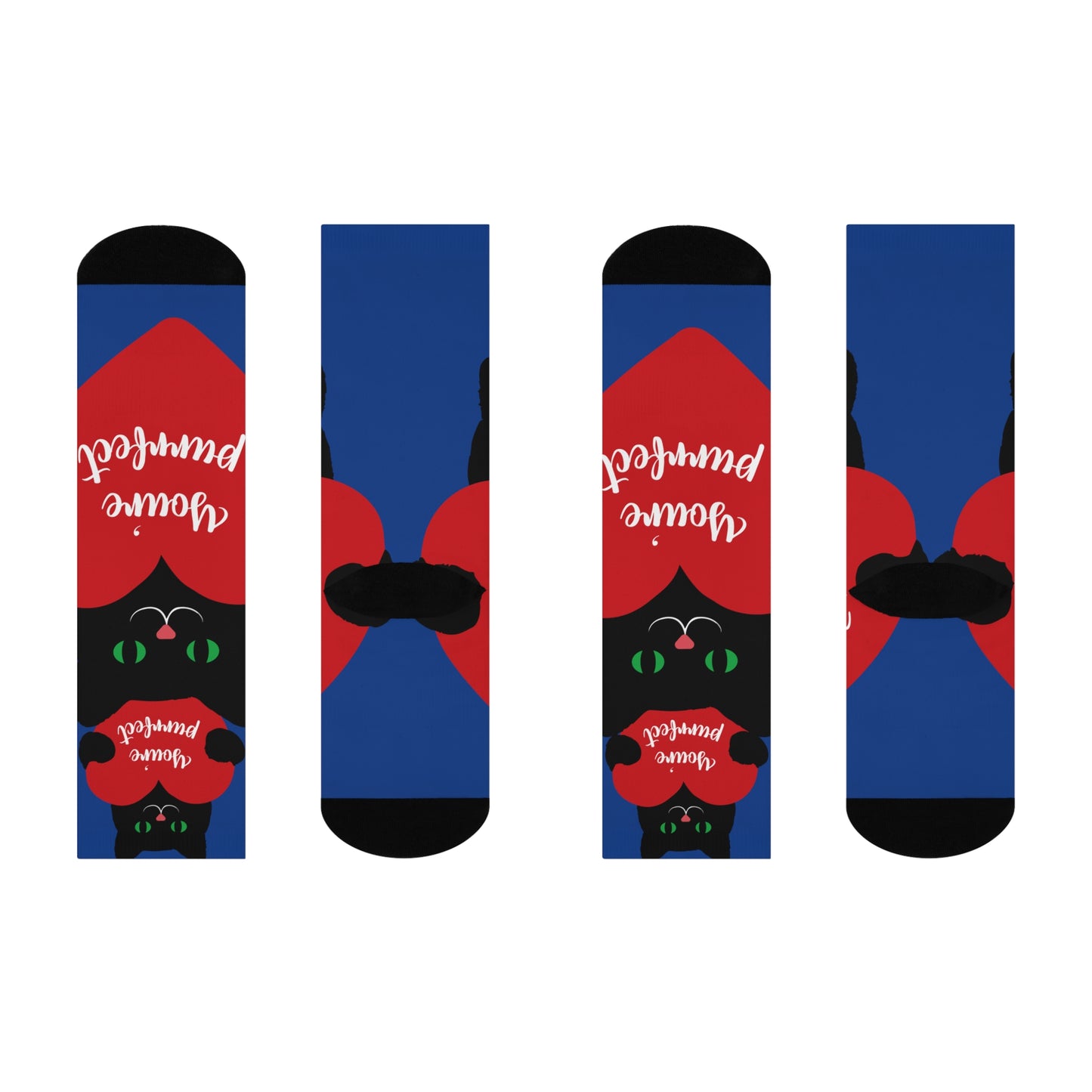 Cute Cat Themed Socks, You're Purrfect Gift, Cozy Crew Socks for Cat Lovers, Valentine's Day Socks, Fun Ankle Socks