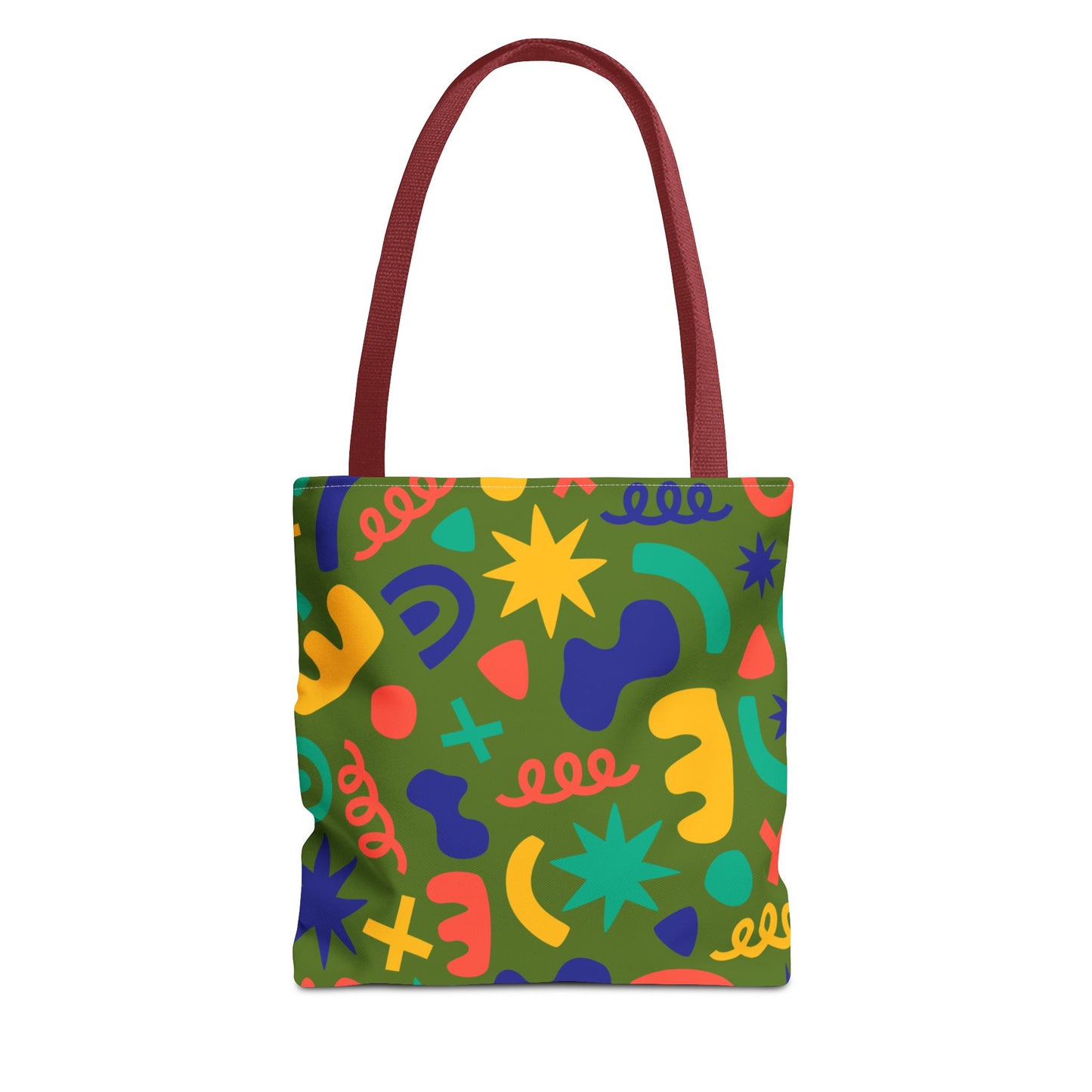 Colorful Abstract Pattern Tote Bag — Vibrant All-Over-Print Shopper