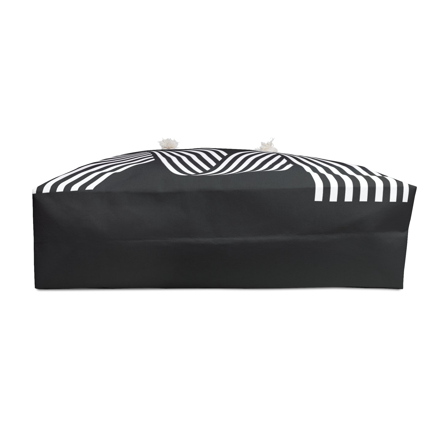 beach bags gym bags Monochrome Wavy Stripe Weekender Bag  Black White Travel Tote
