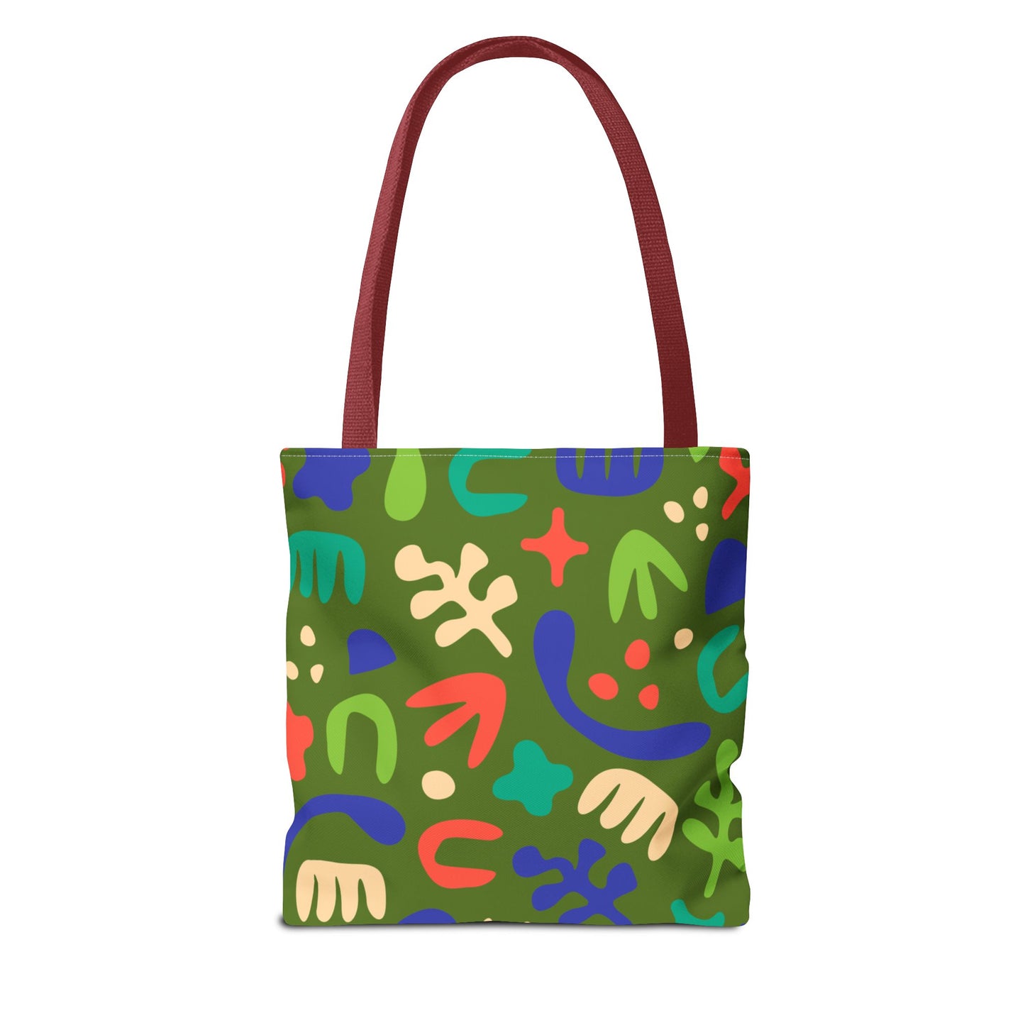 Colorful Abstract Pattern Tote Bag — Vibrant All-Over-Print Shopper