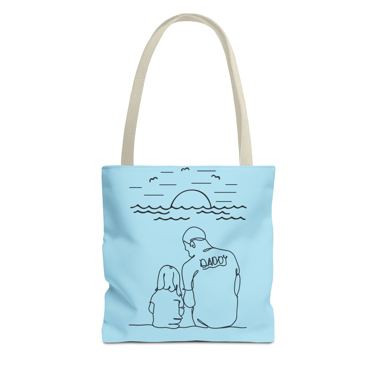 Daddy and Me Tote Bag, Family Bonding Bag, Beach Tote, Gift for Dad and Child, Summer Day Bag