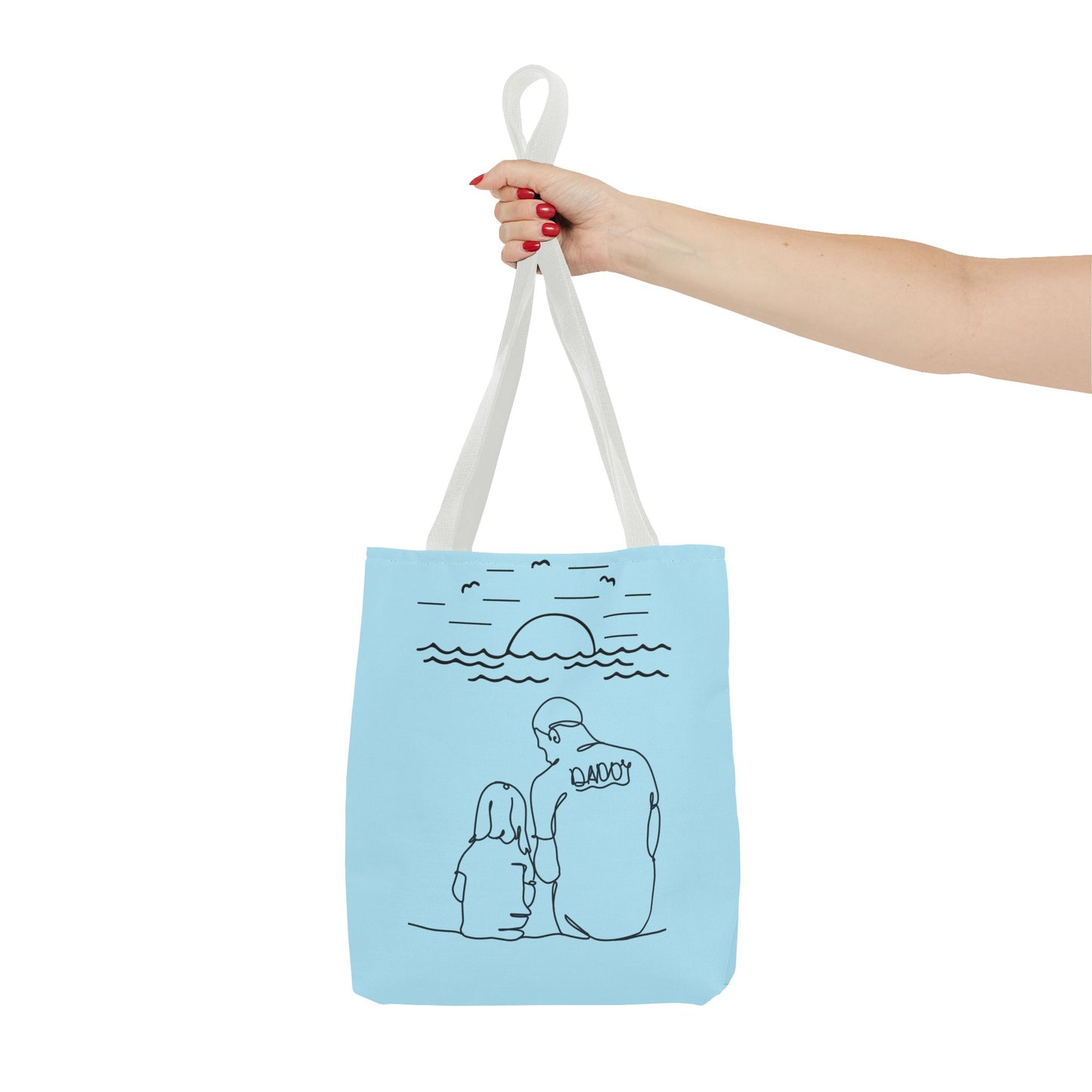 Daddy and Me Tote Bag, Family Bonding Bag, Beach Tote, Gift for Dad and Child, Summer Day Bag