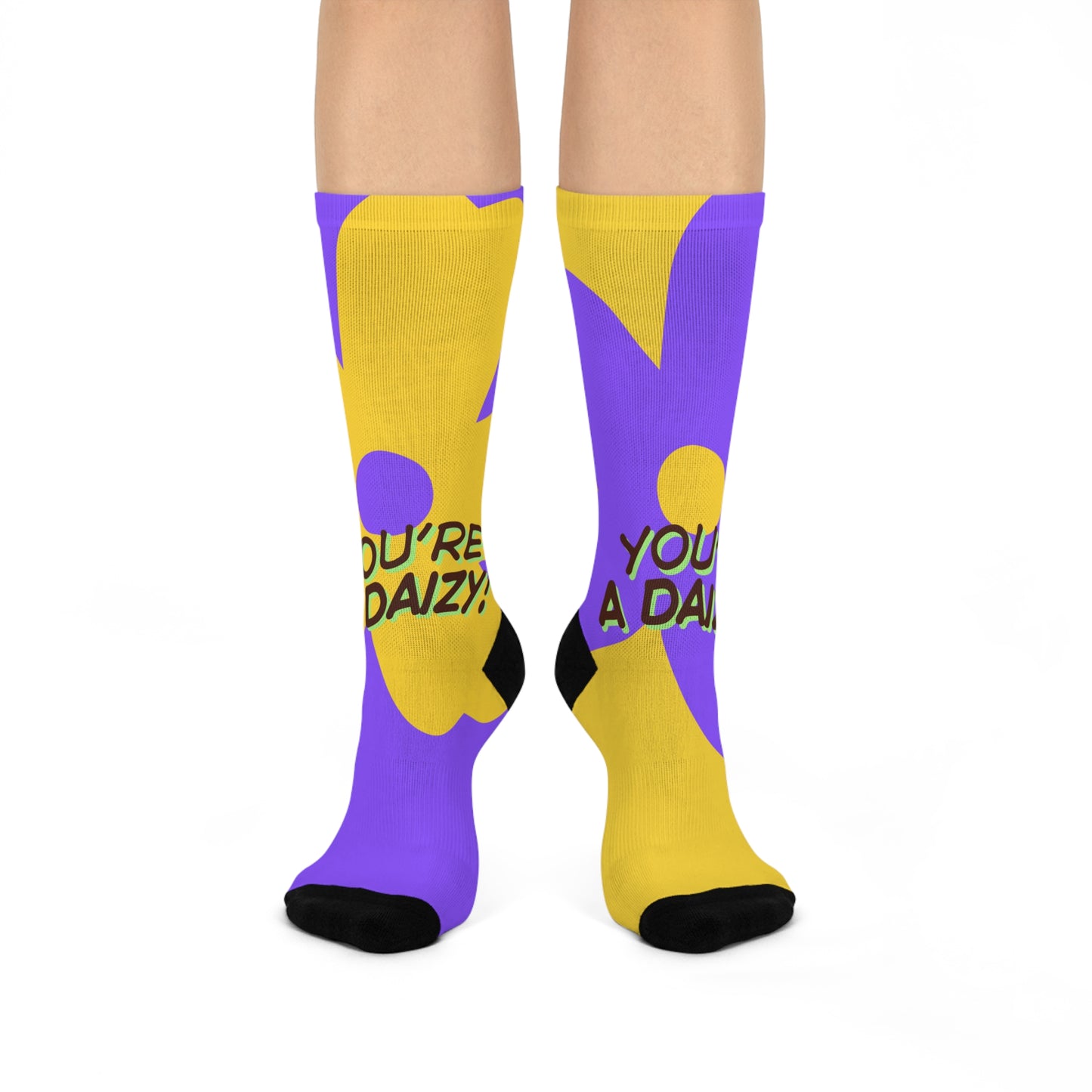 Cheerful Cushioned Crew Socks - Fun Gift for Friends, Colorful Casual Wear, Cozy Socks, Unique Statement Piece, Perfect for Celebrations!