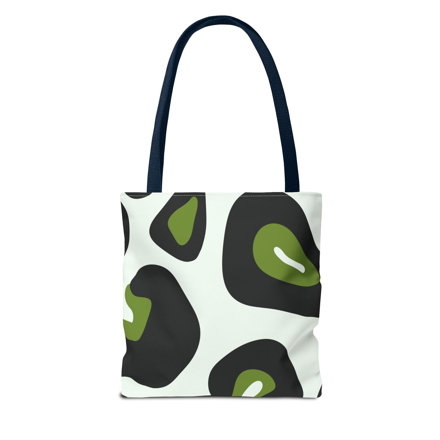 Abstract Green Leopard Print Tote Bag — All-Over-Print Fashion Tote
