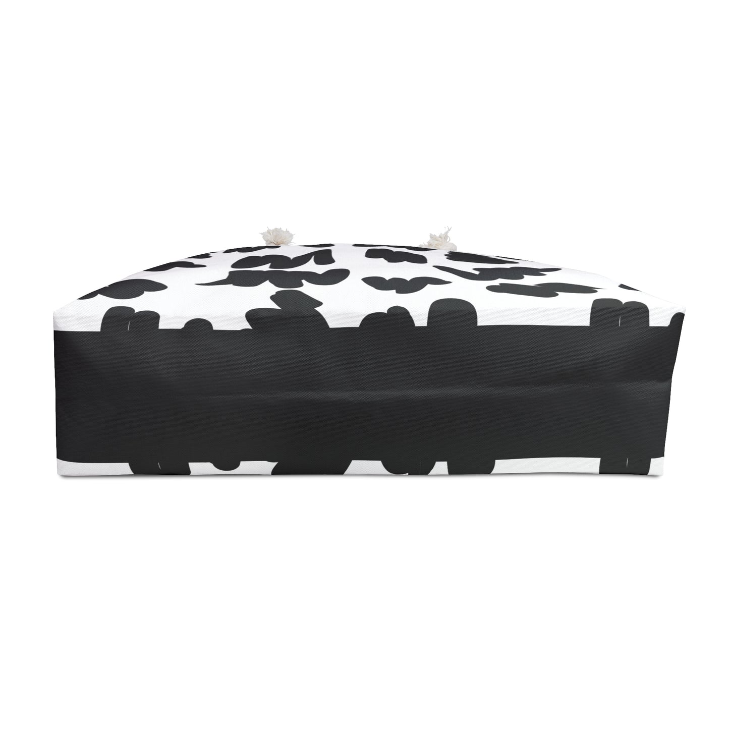 Black Brushstroke Weekender Bag — Modern Abstract Travel Tote