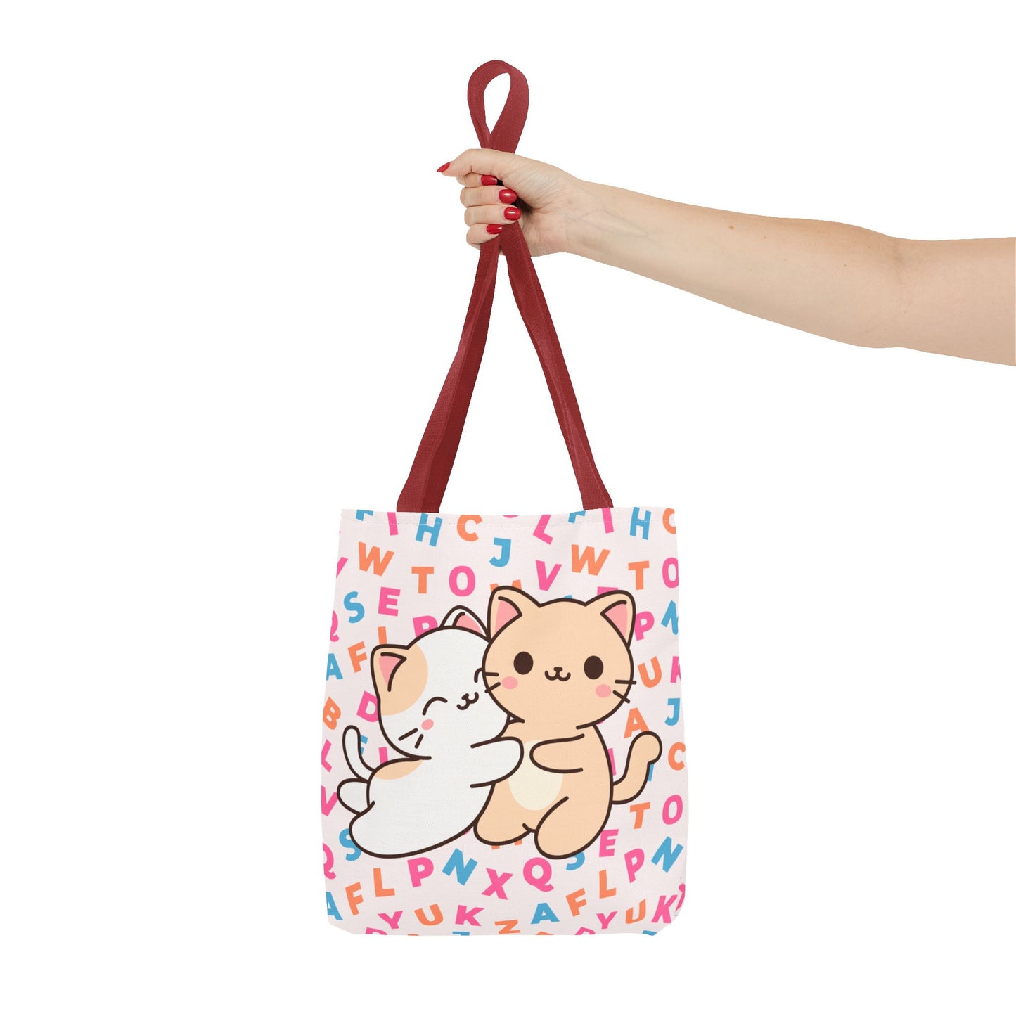 Cute Cat Tote Bag with Playful Design, Perfect for Cat Lovers, Eco-Friendly Shopping Bag, Gift for Birthdays, Everyday Use, Kawaii Style