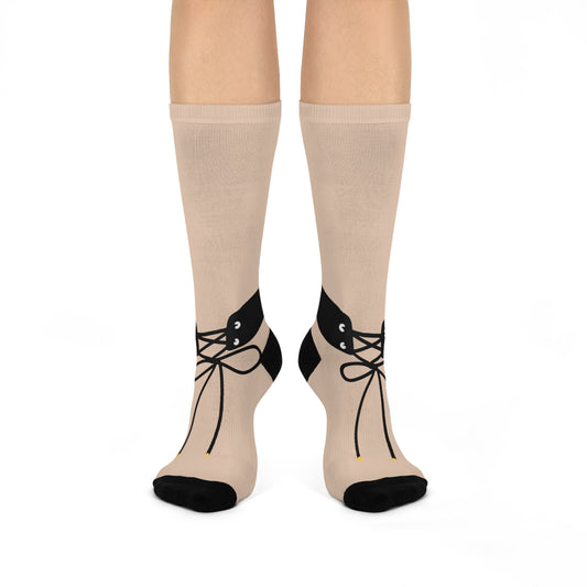 Ballet Shoe Crew Socks — Cushioned Dance-Inspired Crew Socks