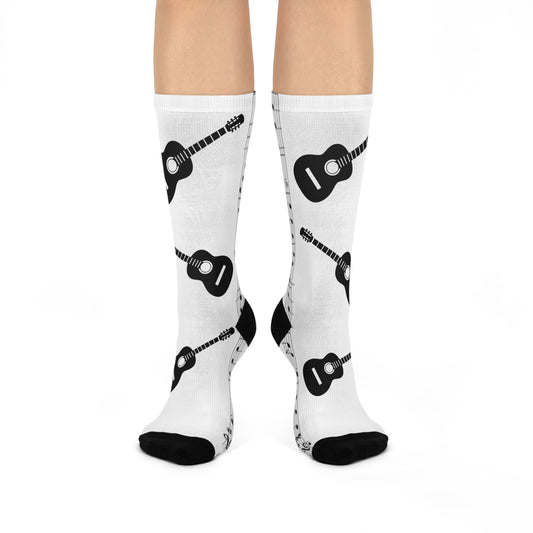 Stylish Guitar Crew Socks | Perfect for Musicians, Music Lovers, Gifts, Cozy Homewear, Holiday Celebrations