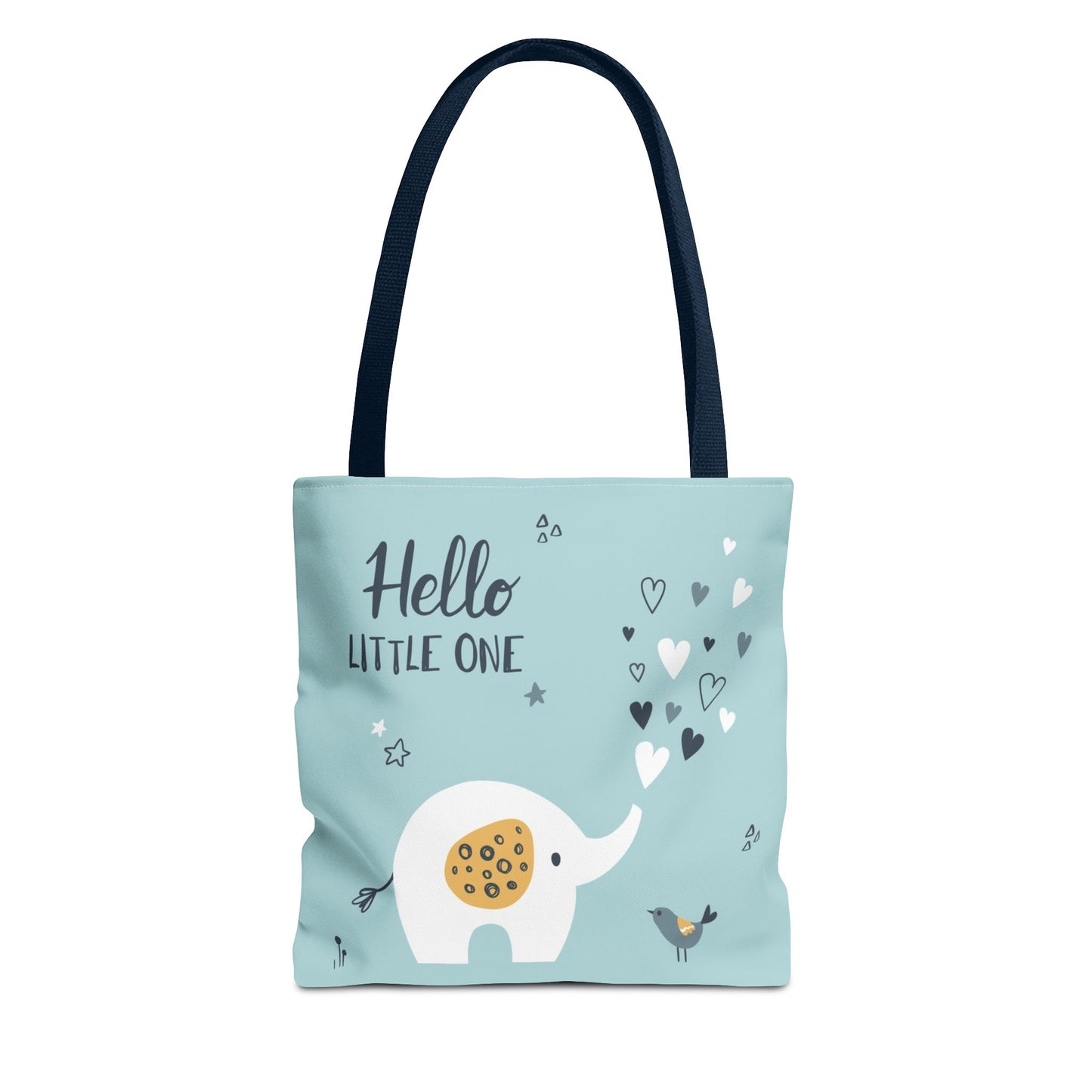 Baby Elephant 'Hello Little One' Tote Bag — Cute Newborn Gift, Baby Shower Tote