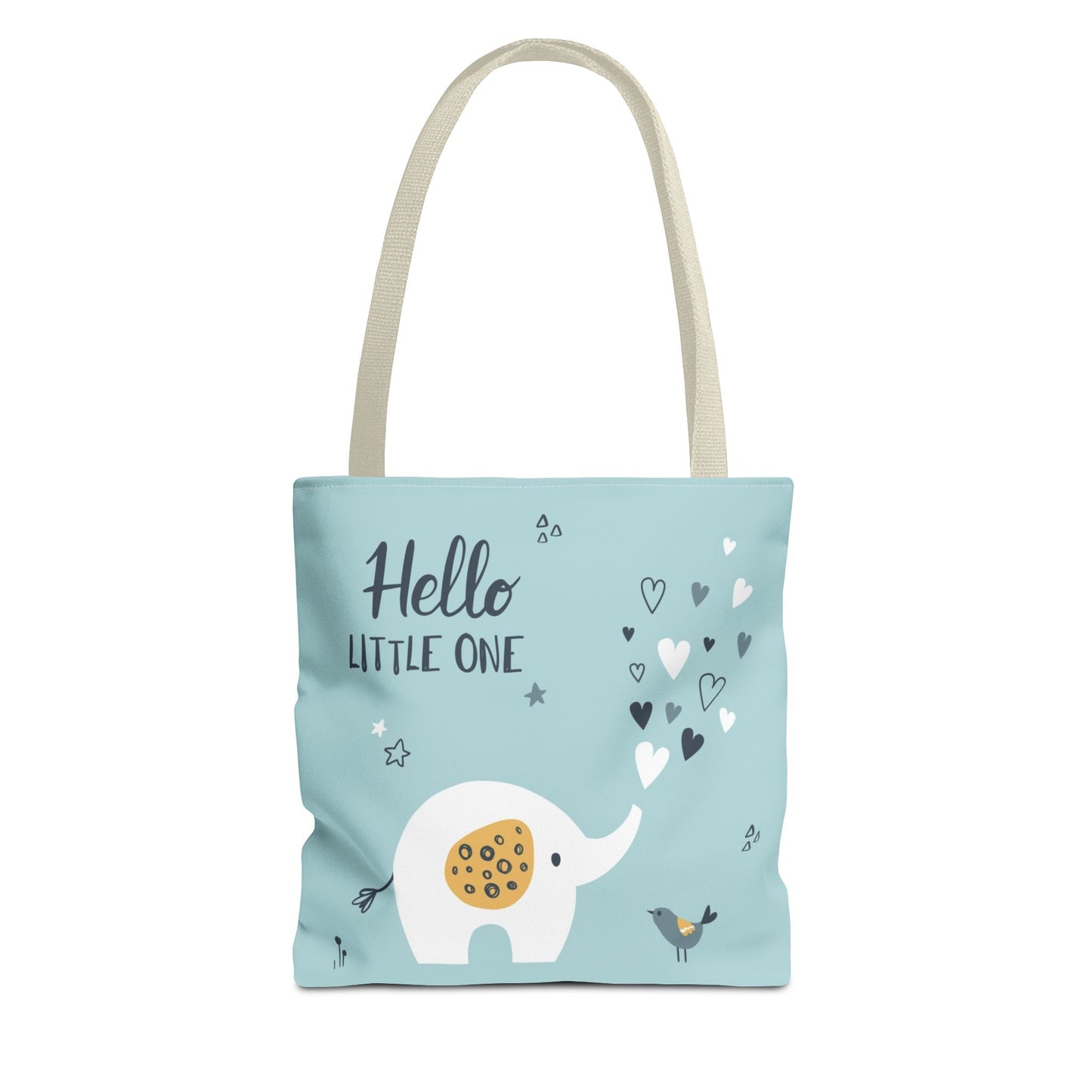 Baby Elephant 'Hello Little One' Tote Bag — Cute Newborn Gift, Baby Shower Tote
