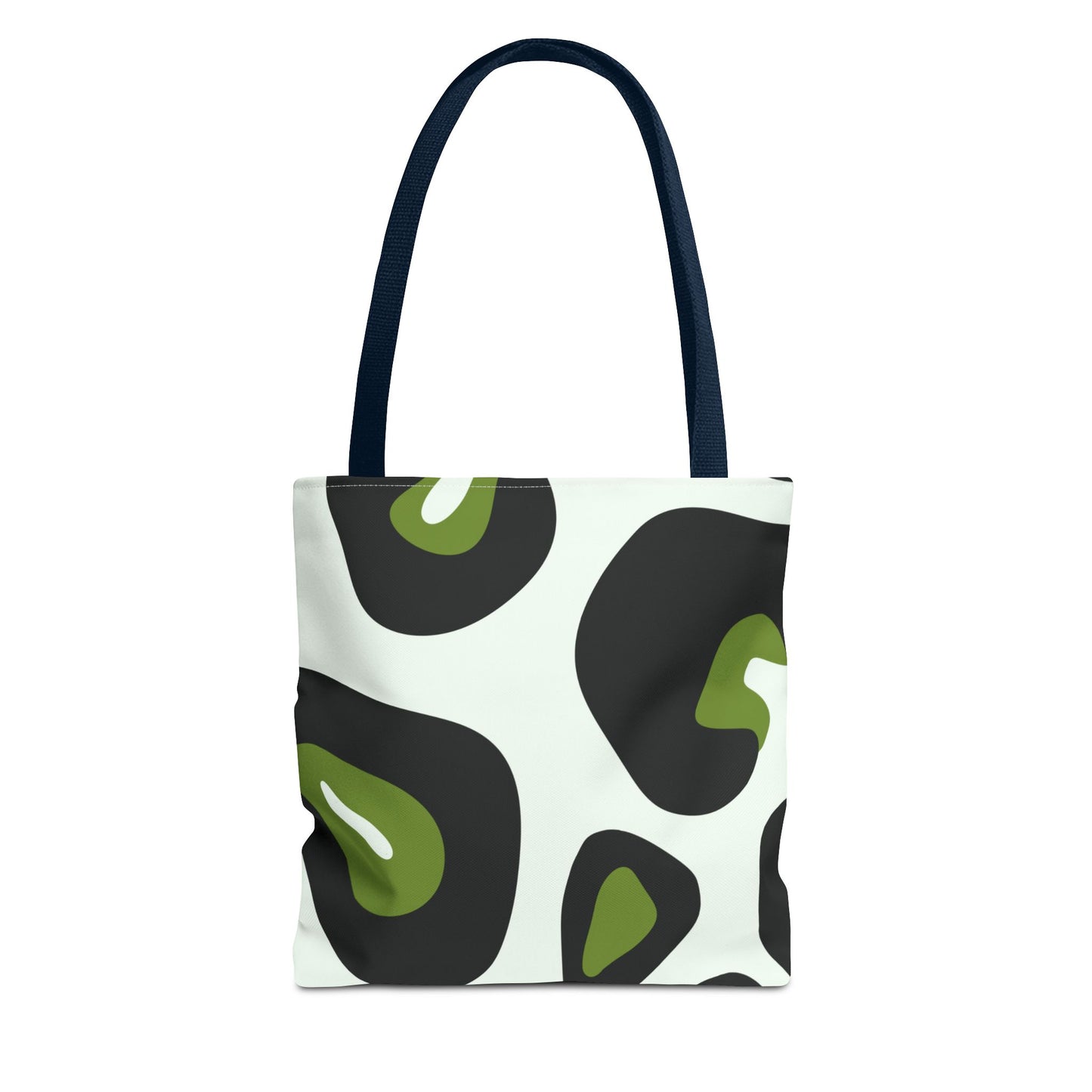 Abstract Green Leopard Print Tote Bag — All-Over-Print Fashion Tote