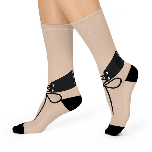 Ballet Shoe Crew Socks — Cushioned Dance-Inspired Crew Socks