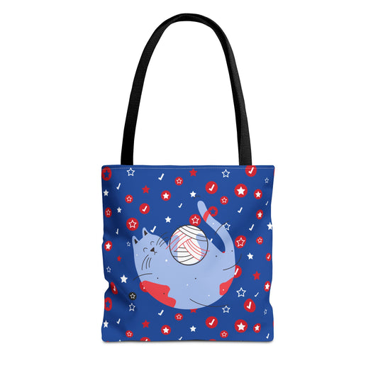 Playful Cat Lover Tote Bag - Cute Pet Accessories, Gift for Cat Owners, Eco-Friendly Bag for Walks, Pet Supplies