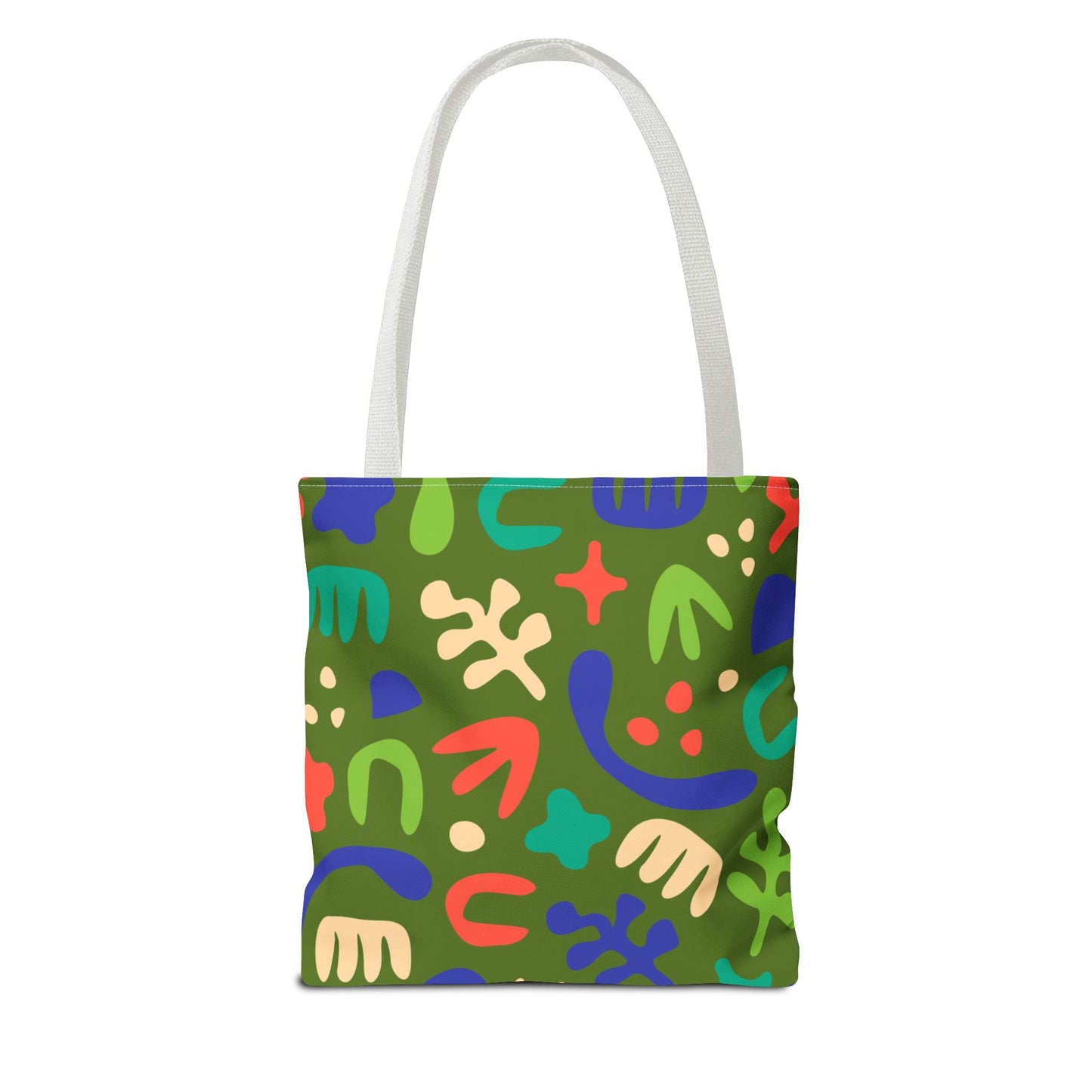 Colorful Abstract Pattern Tote Bag — Vibrant All-Over-Print Shopper
