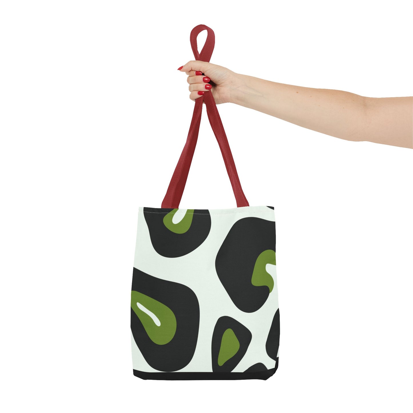 Abstract Green Leopard Print Tote Bag — All-Over-Print Fashion Tote
