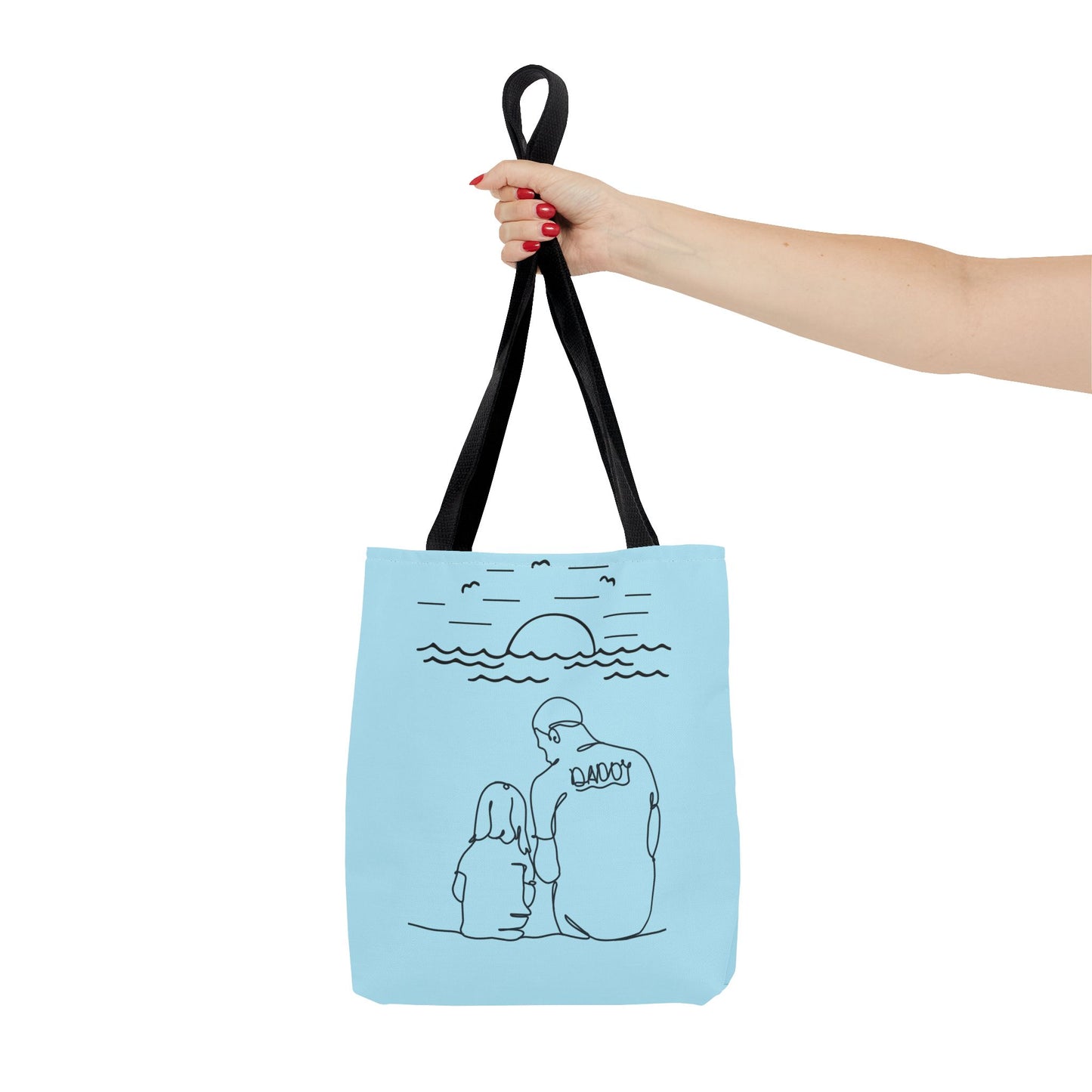 Daddy and Me Tote Bag, Family Bonding Bag, Beach Tote, Gift for Dad and Child, Summer Day Bag