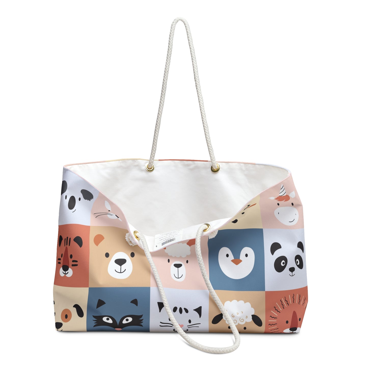 Adorable Animal Weekender Bag, Tote for Travel, Cute Animal Lover Gift, Stylish Diaper Bag, Perfect for Weekend Getaways