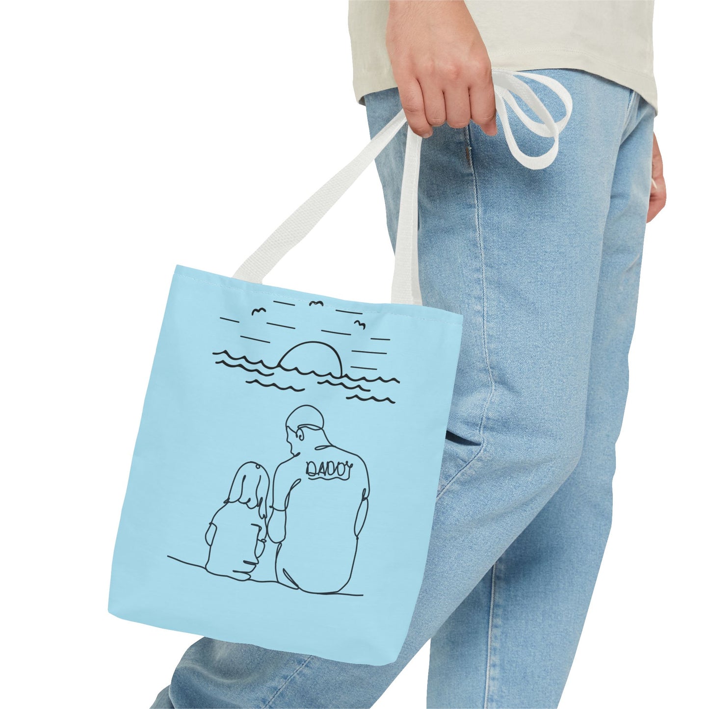 Daddy and Me Tote Bag, Family Bonding Bag, Beach Tote, Gift for Dad and Child, Summer Day Bag