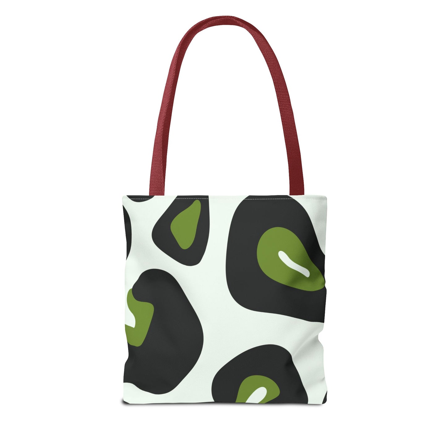 Abstract Green Leopard Print Tote Bag — All-Over-Print Fashion Tote