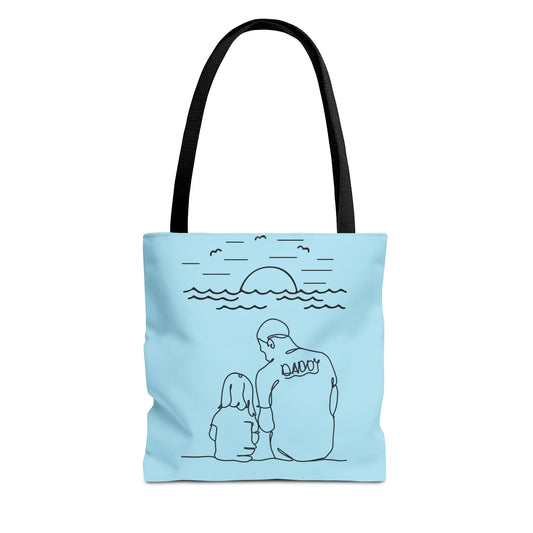 Daddy and Me Tote Bag, Family Bonding Bag, Beach Tote, Gift for Dad and Child, Summer Day Bag