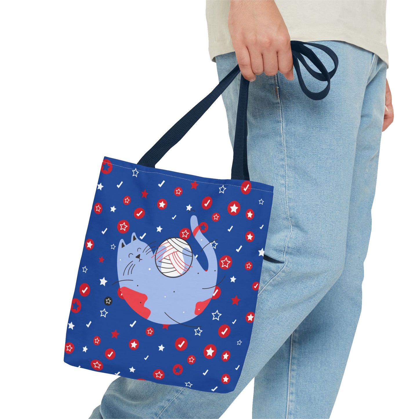 Playful Cat Lover Tote Bag - Cute Pet Accessories, Gift for Cat Owners, Eco-Friendly Bag for Walks, Pet Supplies