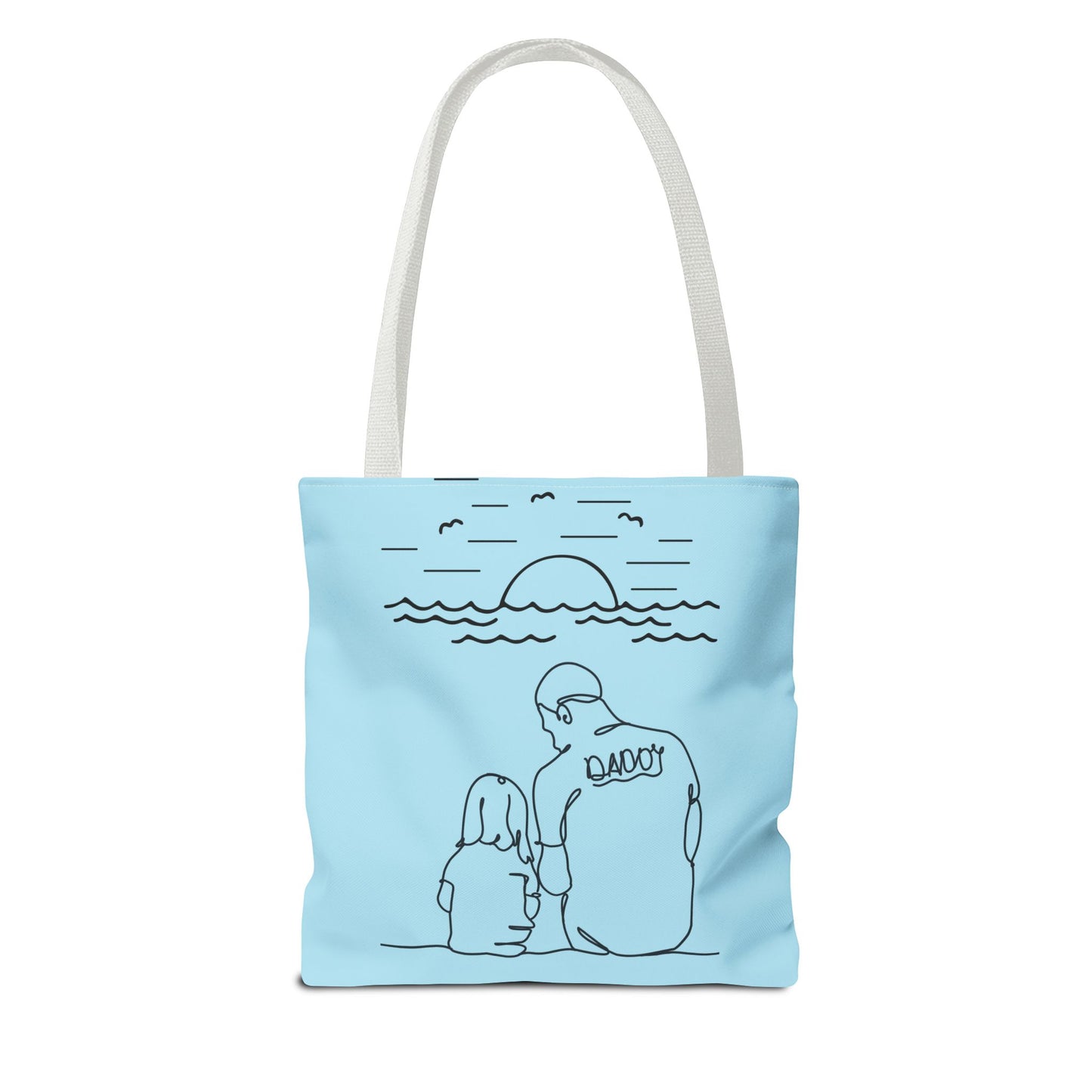Daddy and Me Tote Bag, Family Bonding Bag, Beach Tote, Gift for Dad and Child, Summer Day Bag