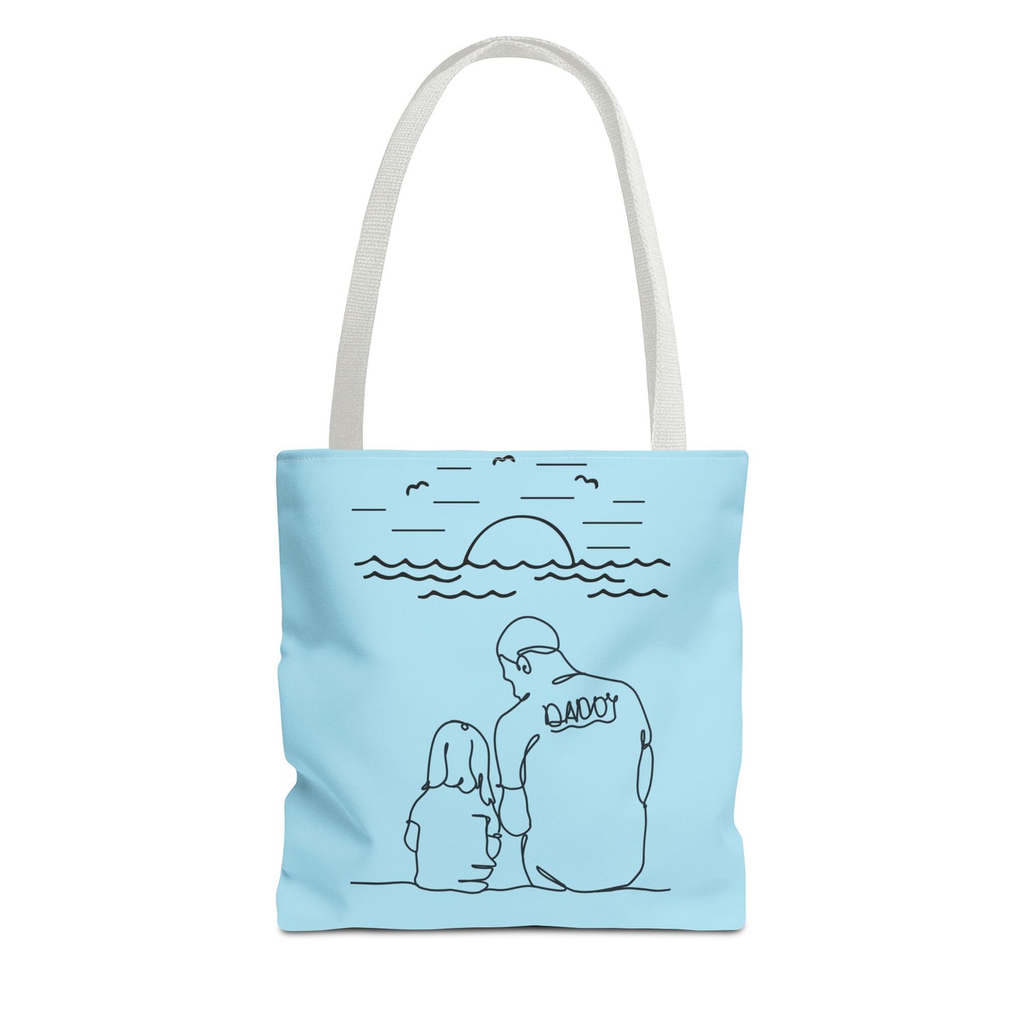 Daddy and Me Tote Bag, Family Bonding Bag, Beach Tote, Gift for Dad and Child, Summer Day Bag