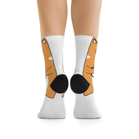 Funny Cat Socks, Unique Gift for Cat Lovers, Eco-Friendly Recycled Poly Socks, Cozy Everyday Wear, Great for Birthdays, Holidays