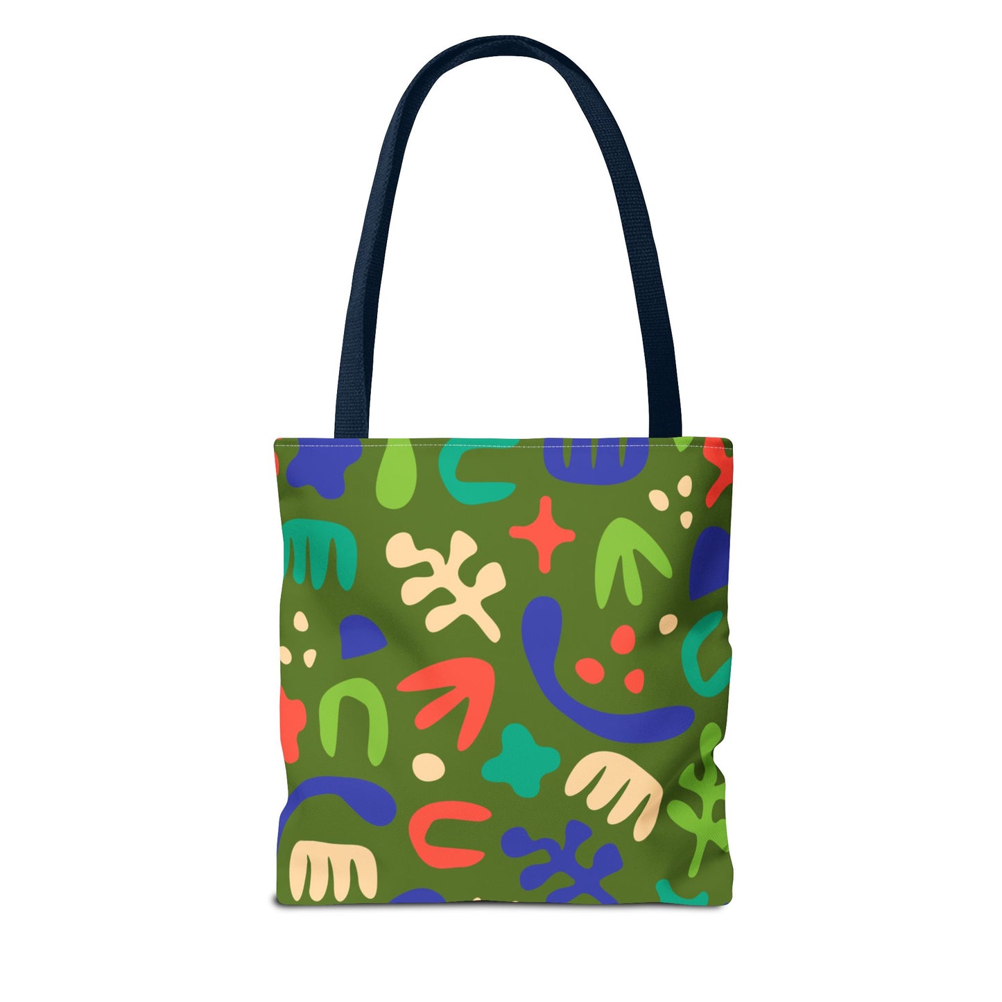 Colorful Abstract Pattern Tote Bag — Vibrant All-Over-Print Shopper