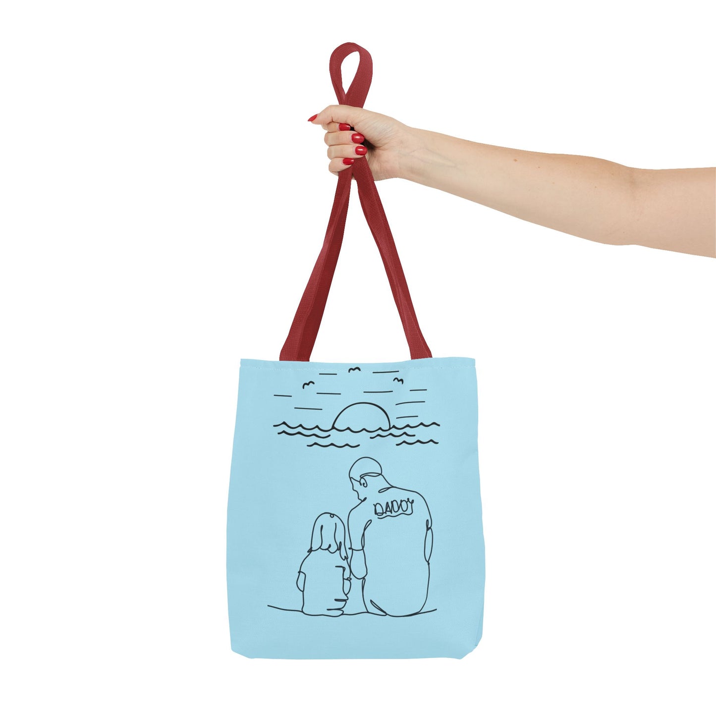 Daddy and Me Tote Bag, Family Bonding Bag, Beach Tote, Gift for Dad and Child, Summer Day Bag
