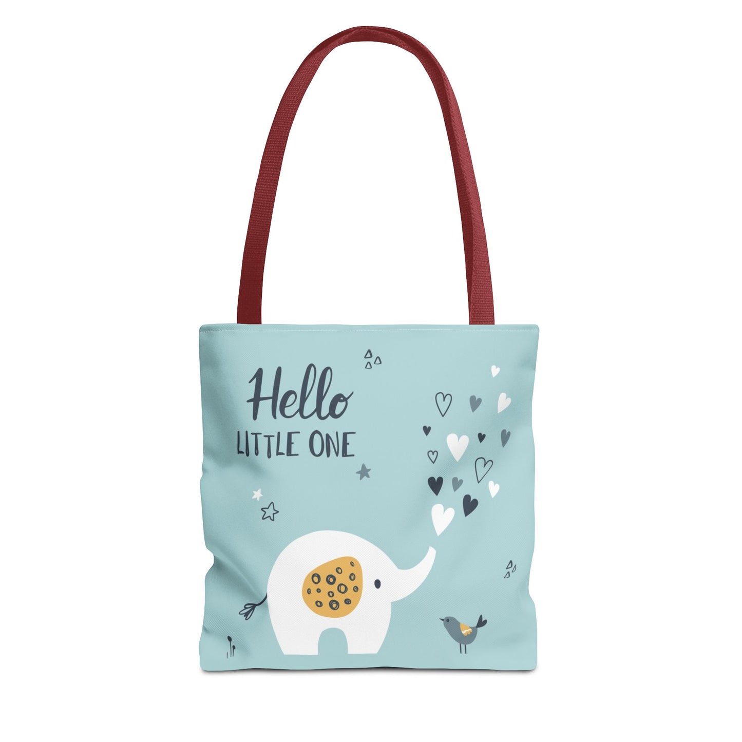 Baby Elephant 'Hello Little One' Tote Bag — Cute Newborn Gift, Baby Shower Tote